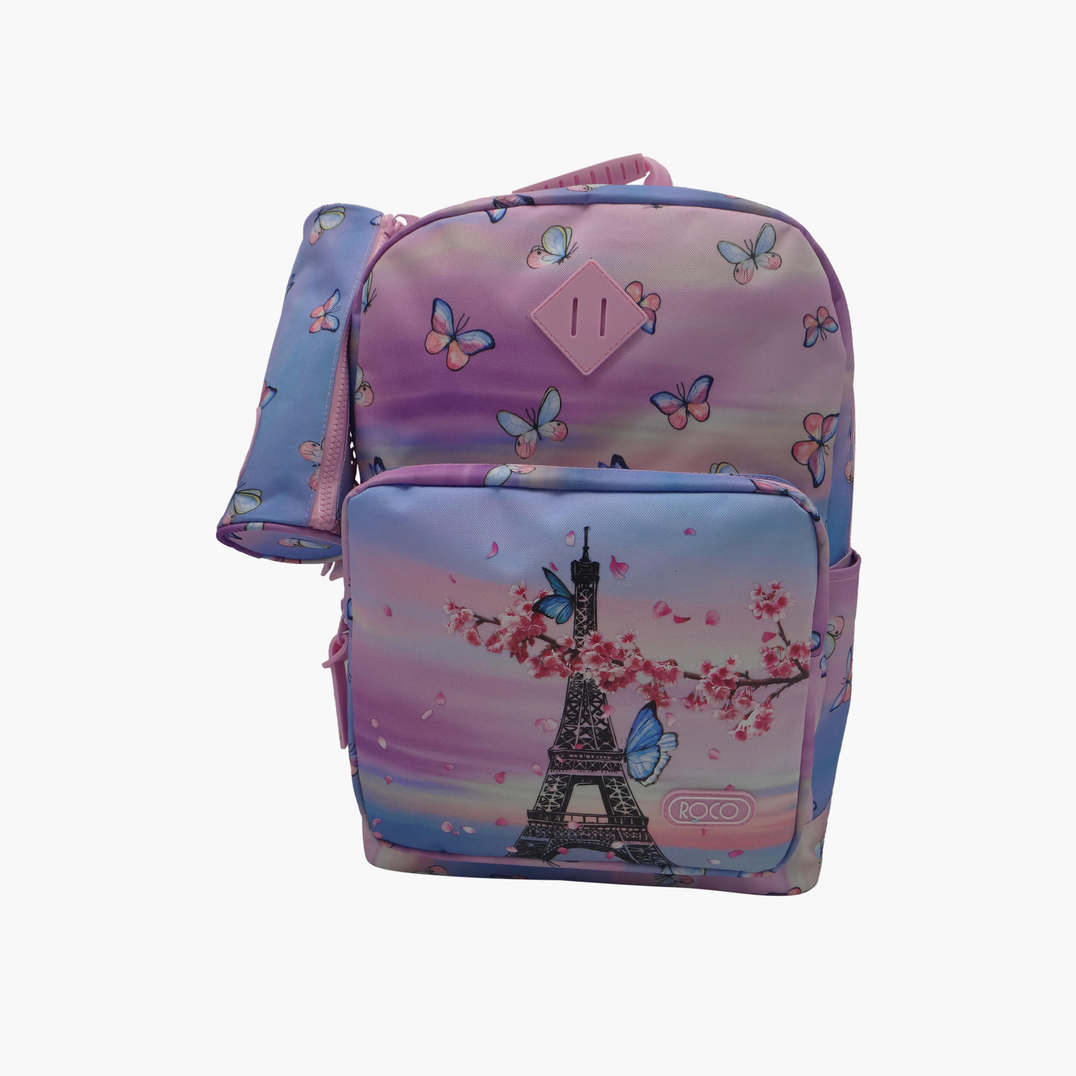 Roco Paris Graphic Print Backpack with Pencil Pouch - 17 inches-school-bagsandbackpacks-backpacks-image-5