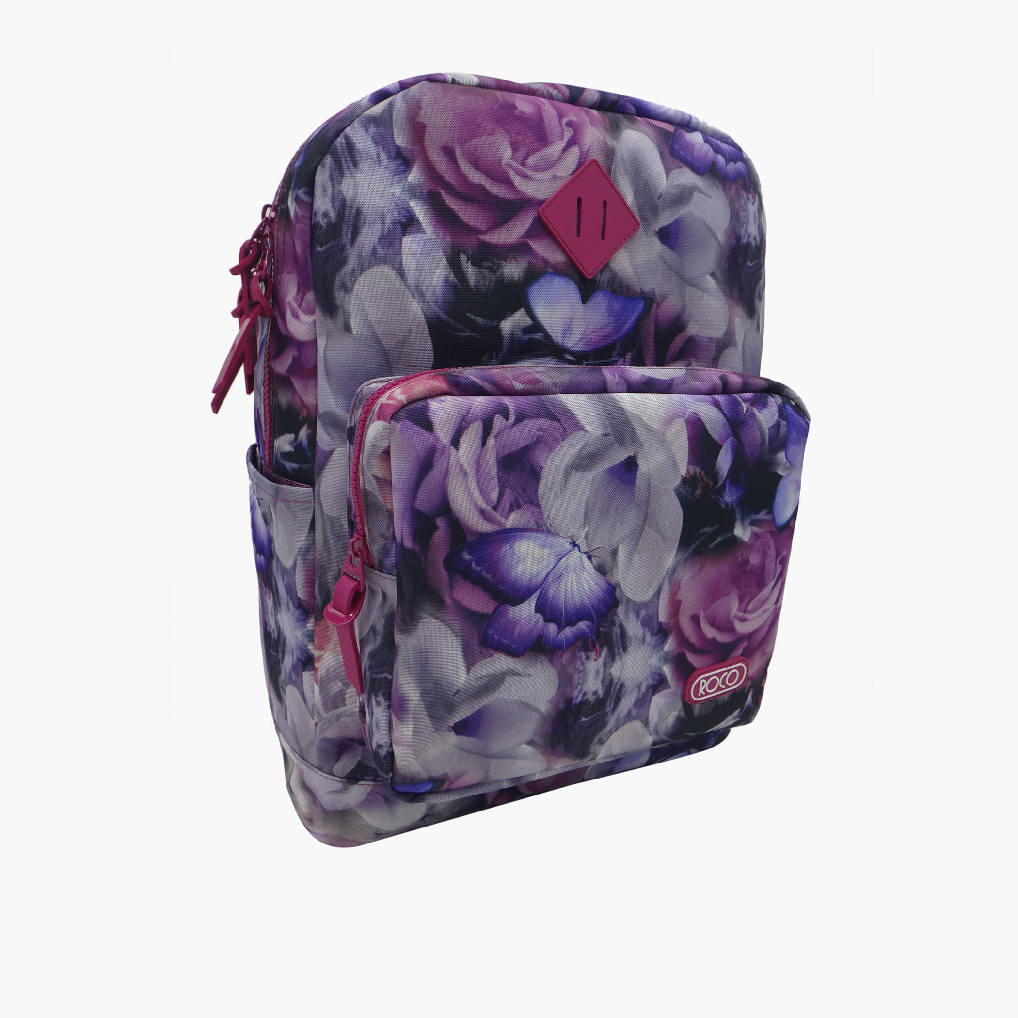 Roco Floral Print Backpack with Pencil Pouch - 17 inches-school-bagsandbackpacks-backpacks-image-2