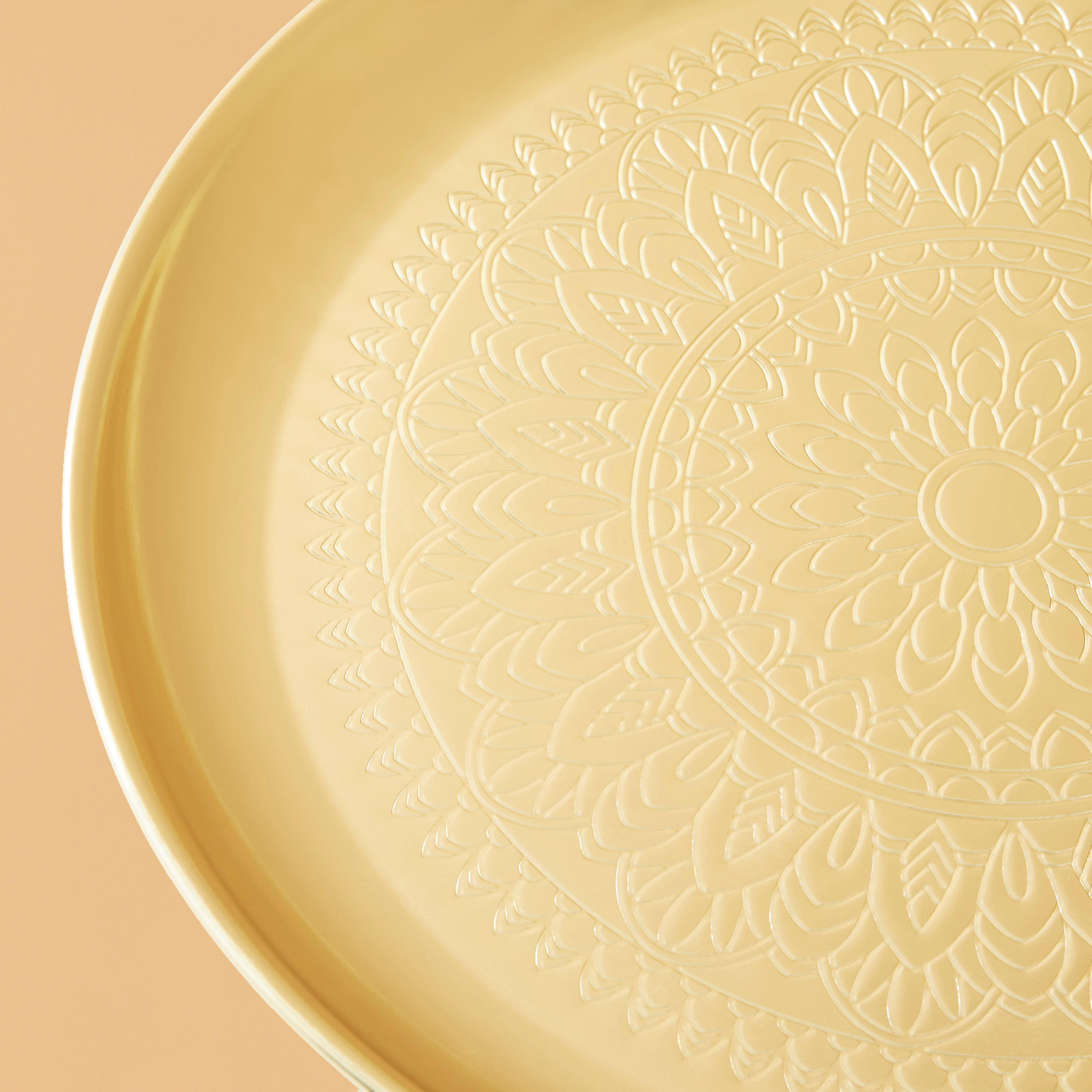 Textured Round Decorative Tray - 30 cms-household-dining-serveware-servingtrays-image-3