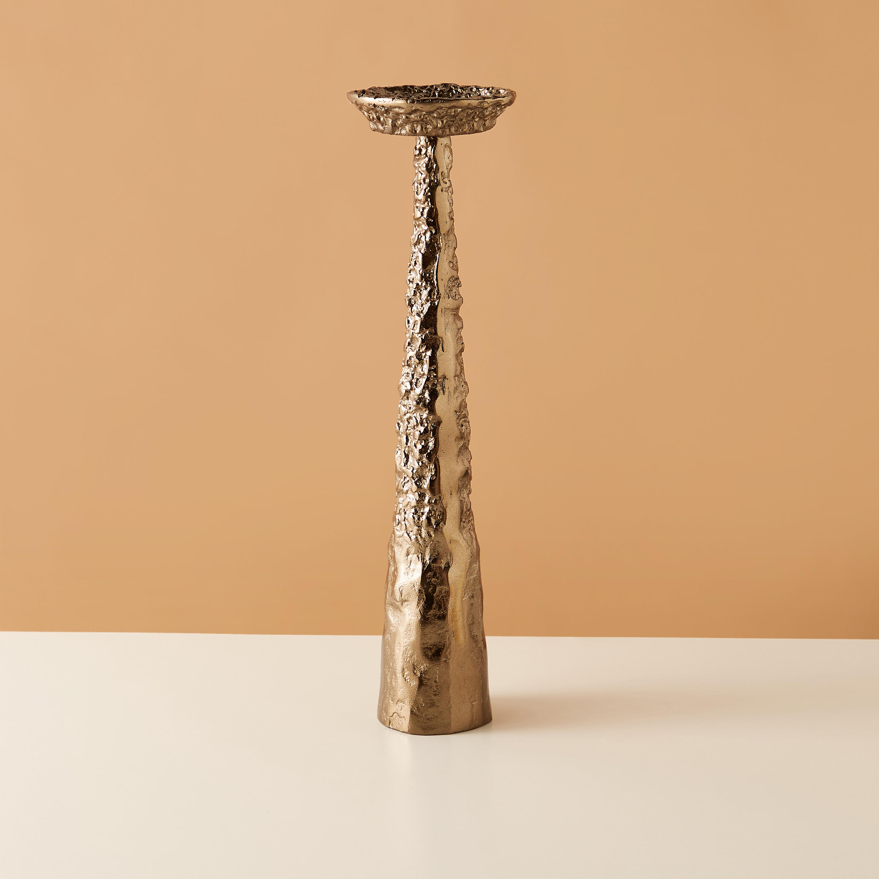 Aluminium Pillar Candleholder - 13x13x51 cms-household-decor-candleholdersandlanterns-image-2