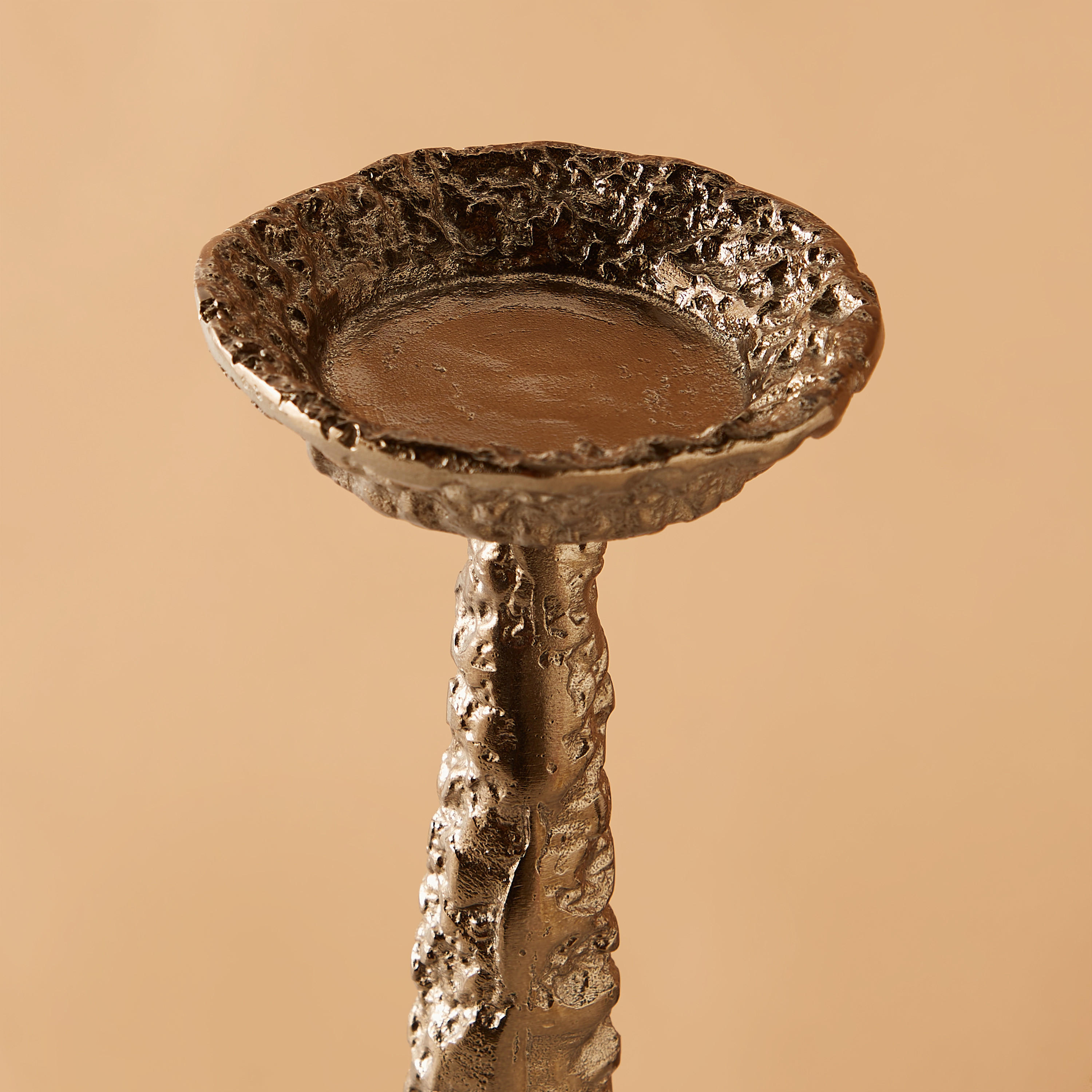Aluminium Pillar Candleholder - 13x13x51 cms-household-decor-candleholdersandlanterns-image-4