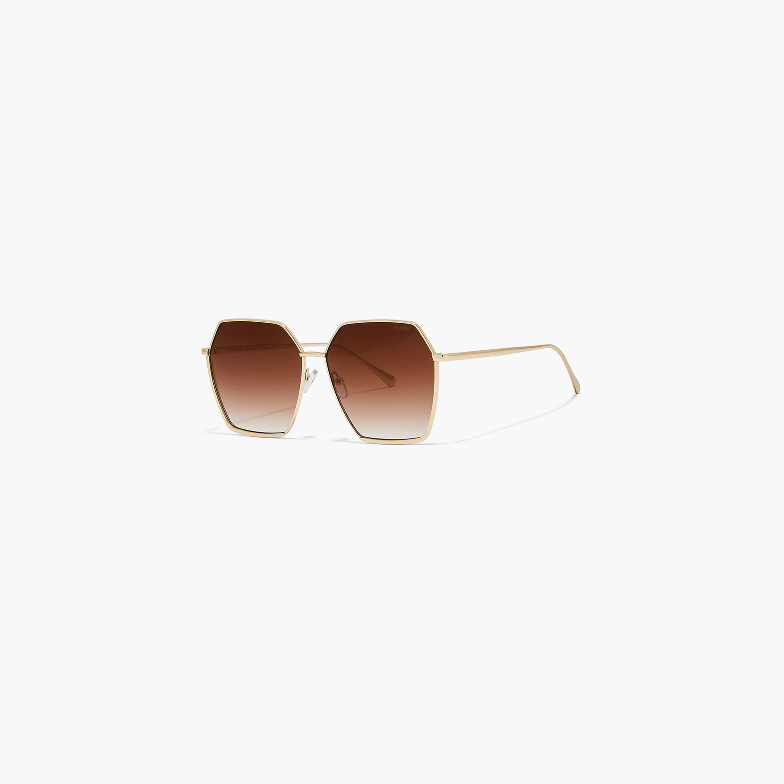 BlackOut Women Brown Lens 62 mm Hexagonal Sunglasses | BLA-000251-2904-women-sunglasses-image-1
