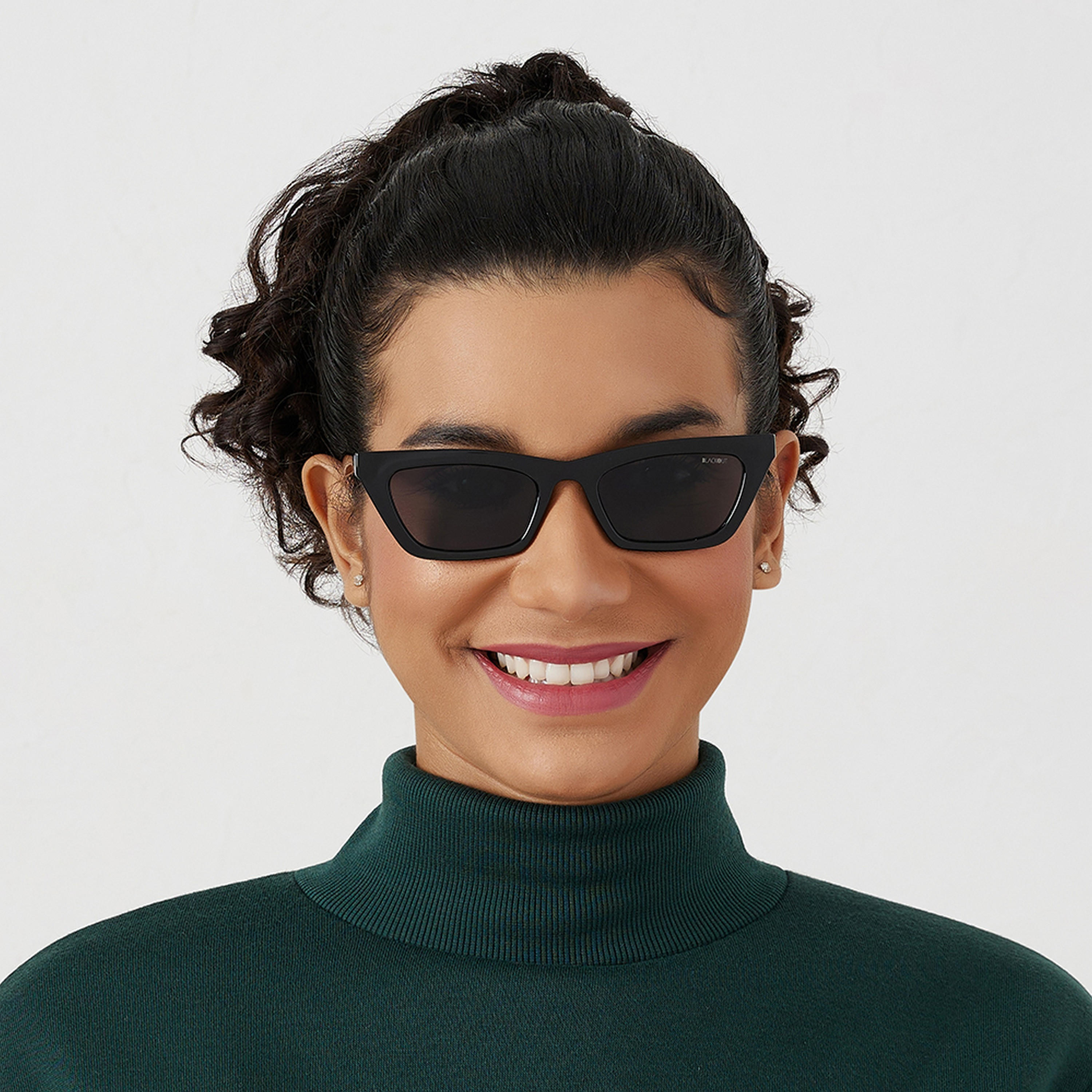 نظارة شمسية بعدسات رمادية ذات كات آي من بلاك أوت بير مع 50 مم -women-sunglasses-image-5