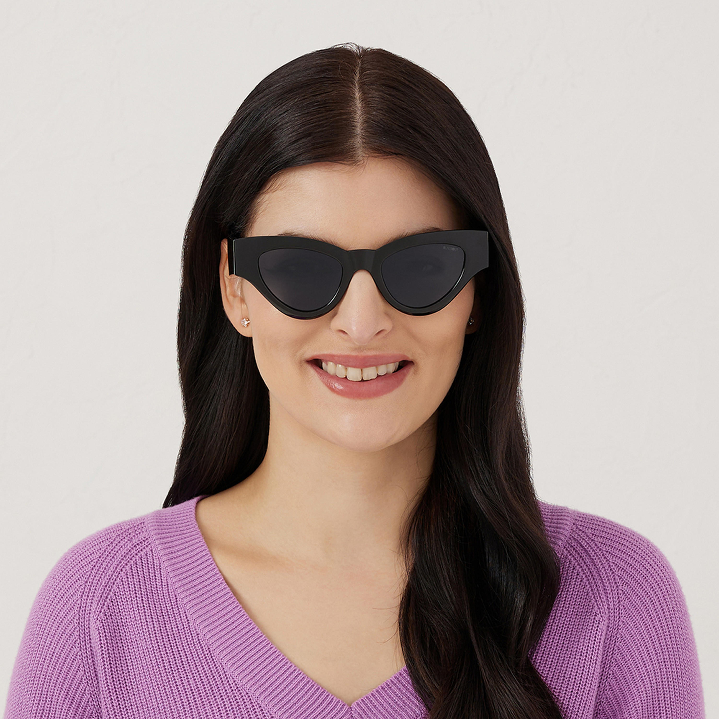 نظارة شمسية بعدسات سوداء ذات كات آي من بلاك أوت بيريوينكل مع 50 مم -women-sunglasses-image-5