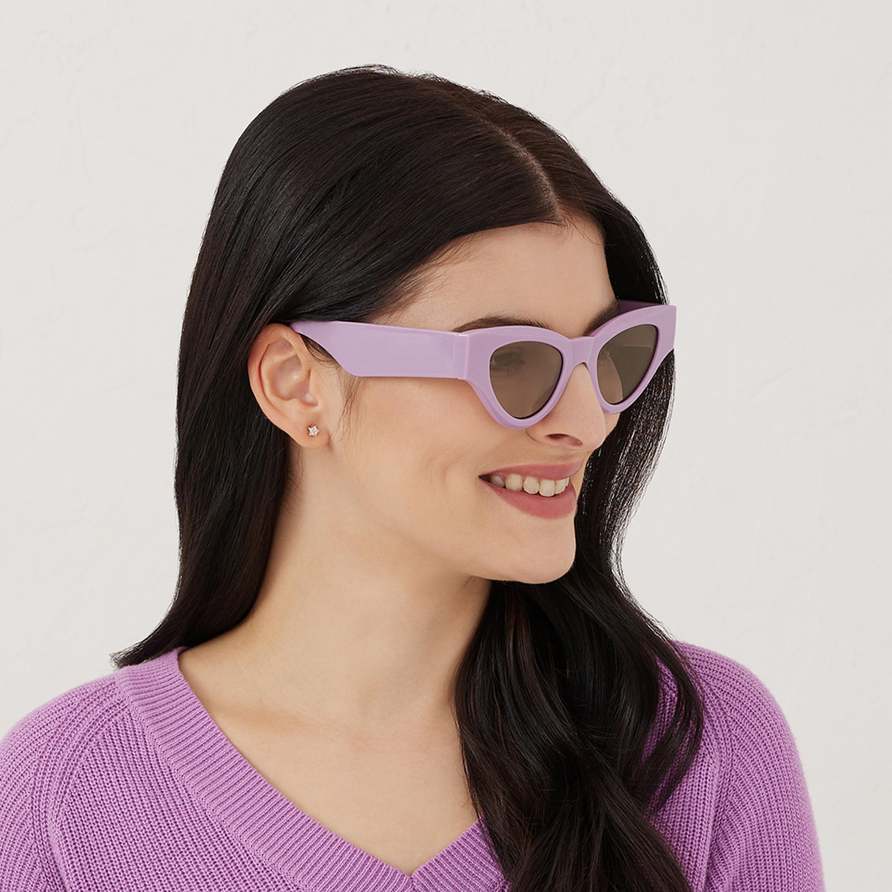 BlackOut PERIWINKLE  Orange Lens 50 mm Cat Eye Sunglasses-women-sunglasses-image-6
