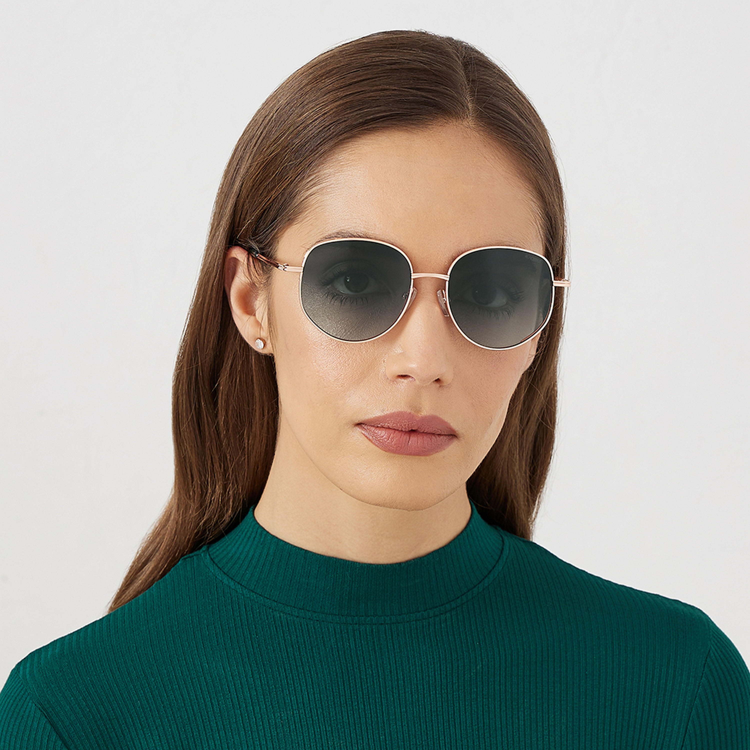 BlackOut OLIVINE  Green Lens 55 mm Round Sunglasses -women-sunglasses-image-5