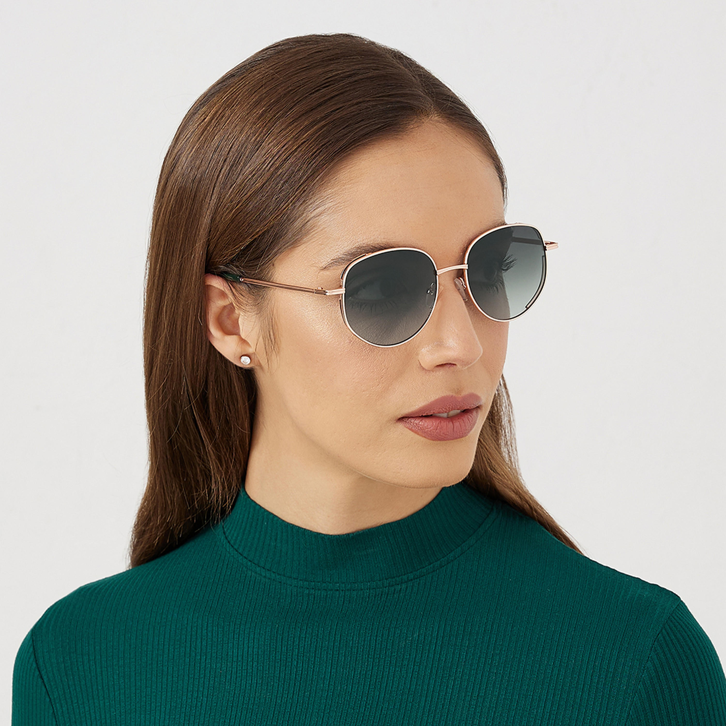 BlackOut OLIVINE  Green Lens 55 mm Round Sunglasses -women-sunglasses-image-6