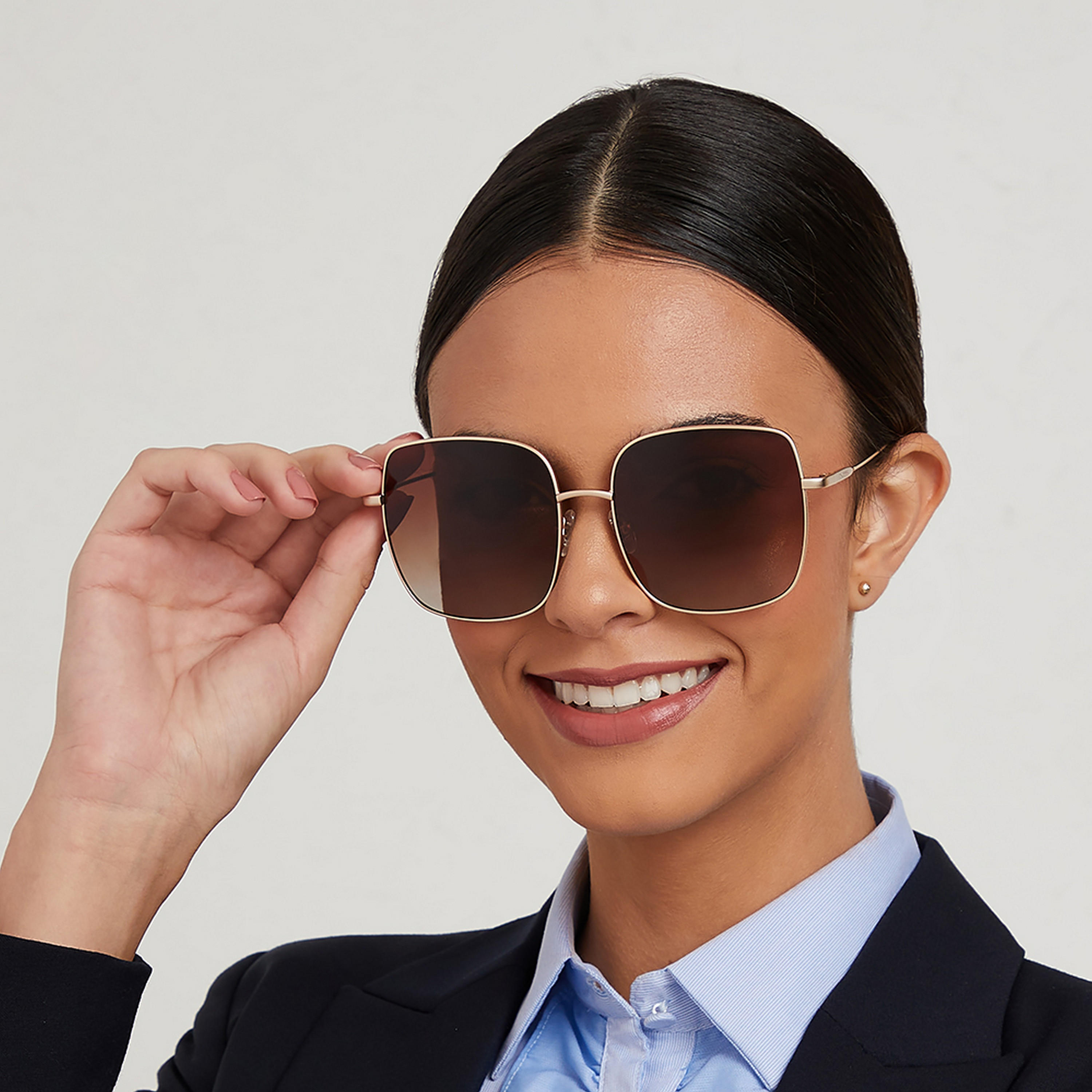 30Sundays SQUARE ONE  Brown Lens 59 mm Oversized Sunglasses -women-sunglasses-image-4