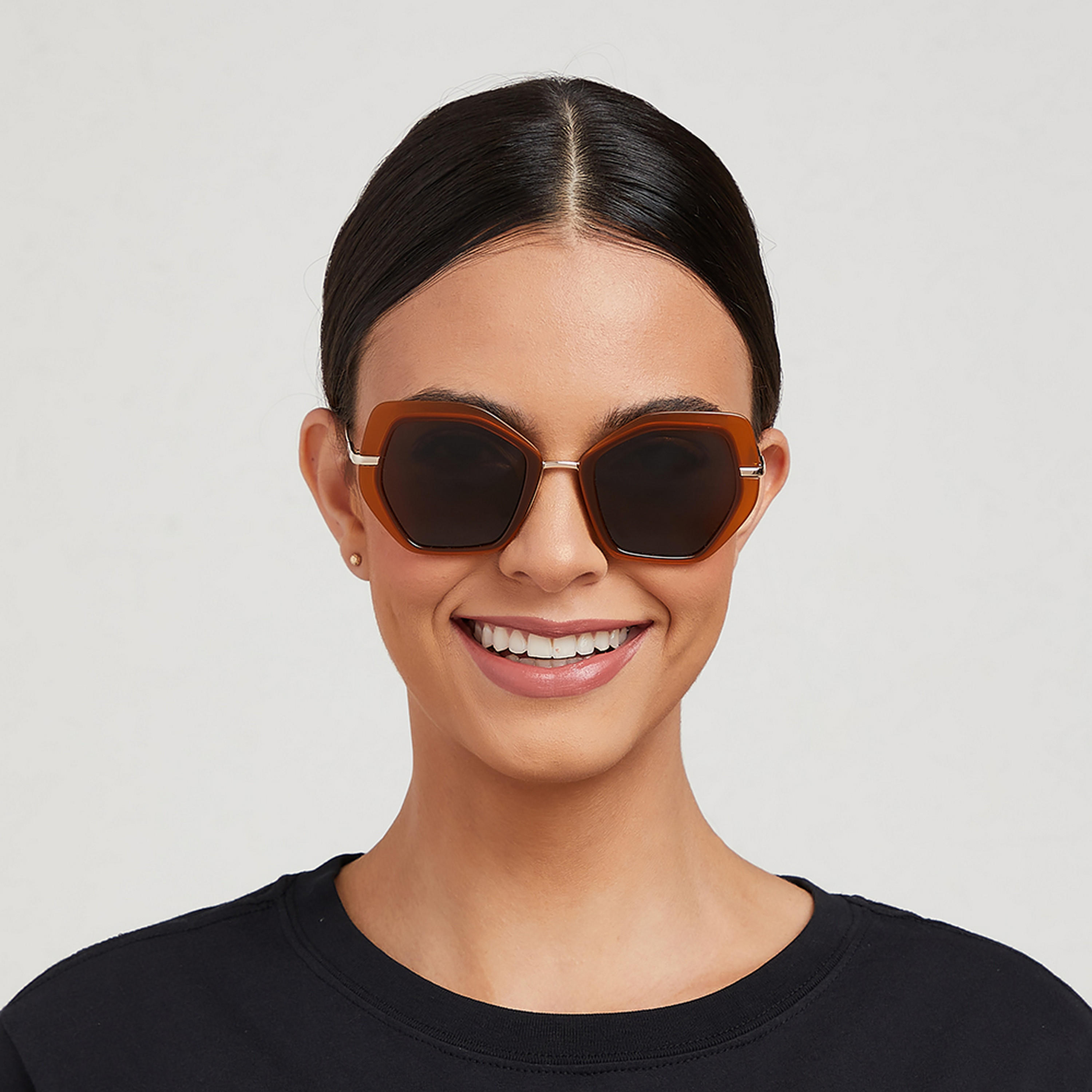 نظارة شمسية بعدسات بنية ذات كات آي من 30 ساندايز شوك مع 48 مم -women-sunglasses-image-4