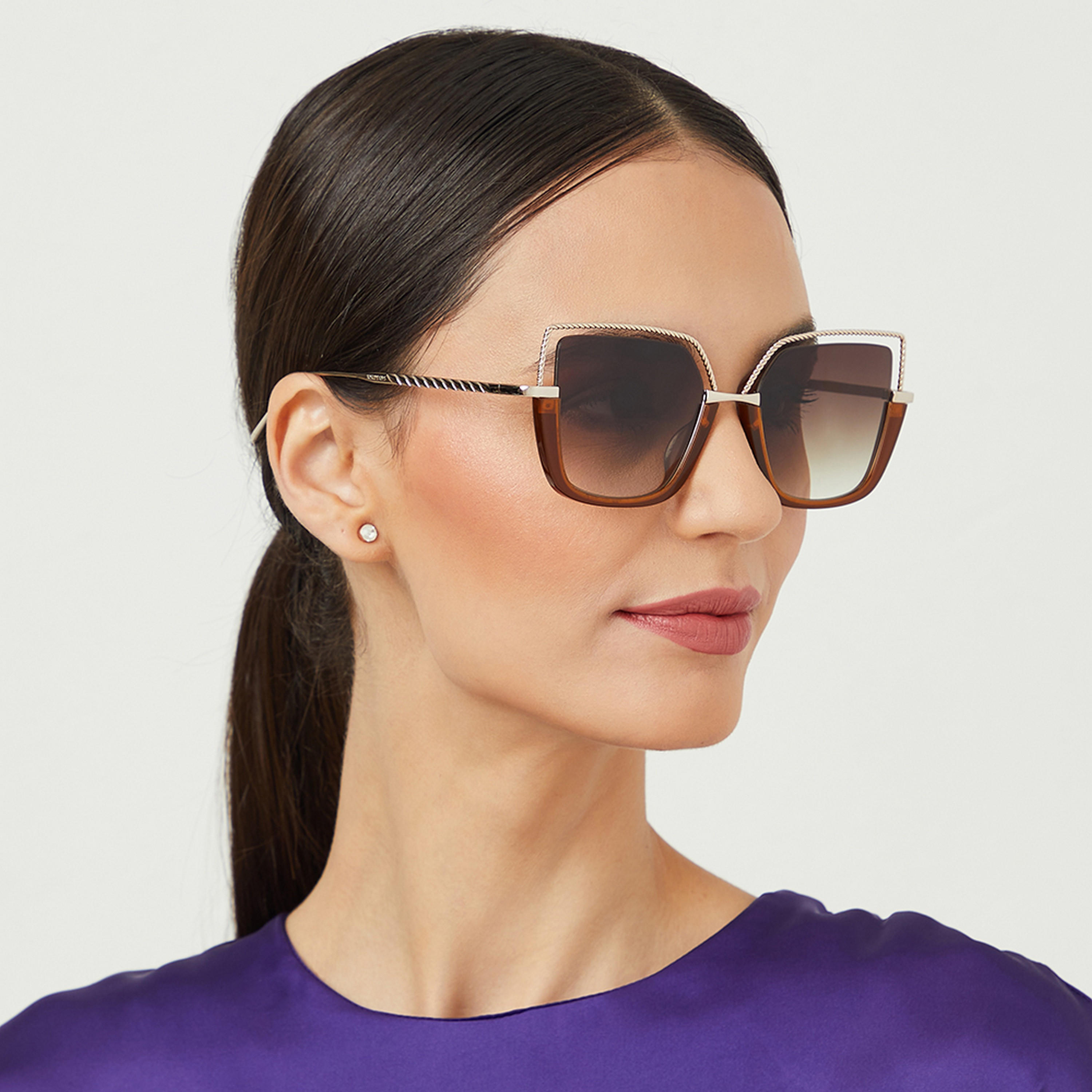 نظارة شمسية بعدسات بنية ذات كات آي من 30 ساندايز بوجي مع 54 مم -women-sunglasses-image-5