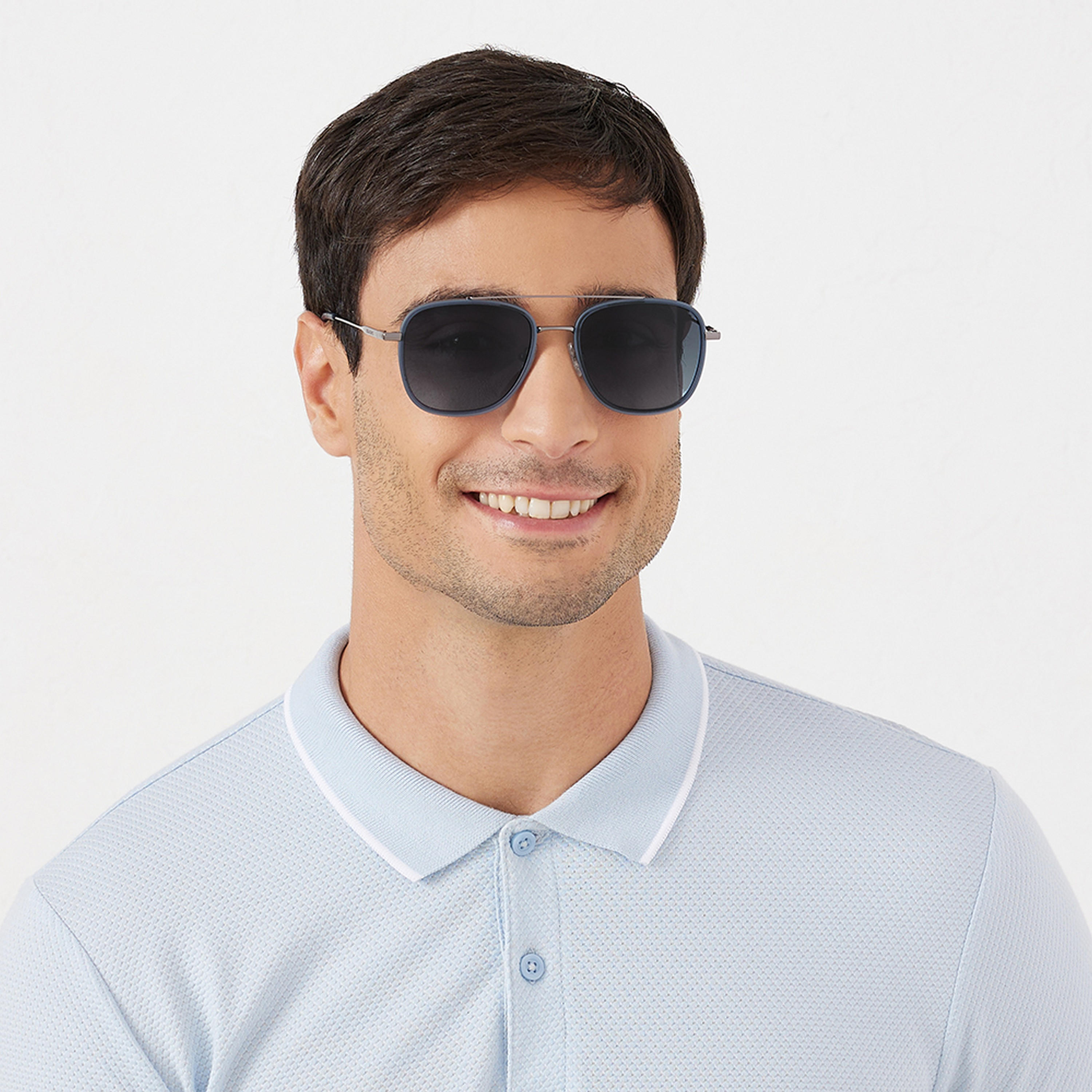 30Sundays SQUARED AWAY  Blue Lens 55 mm Navigator Sunglasses -men-sunglasses-image-4