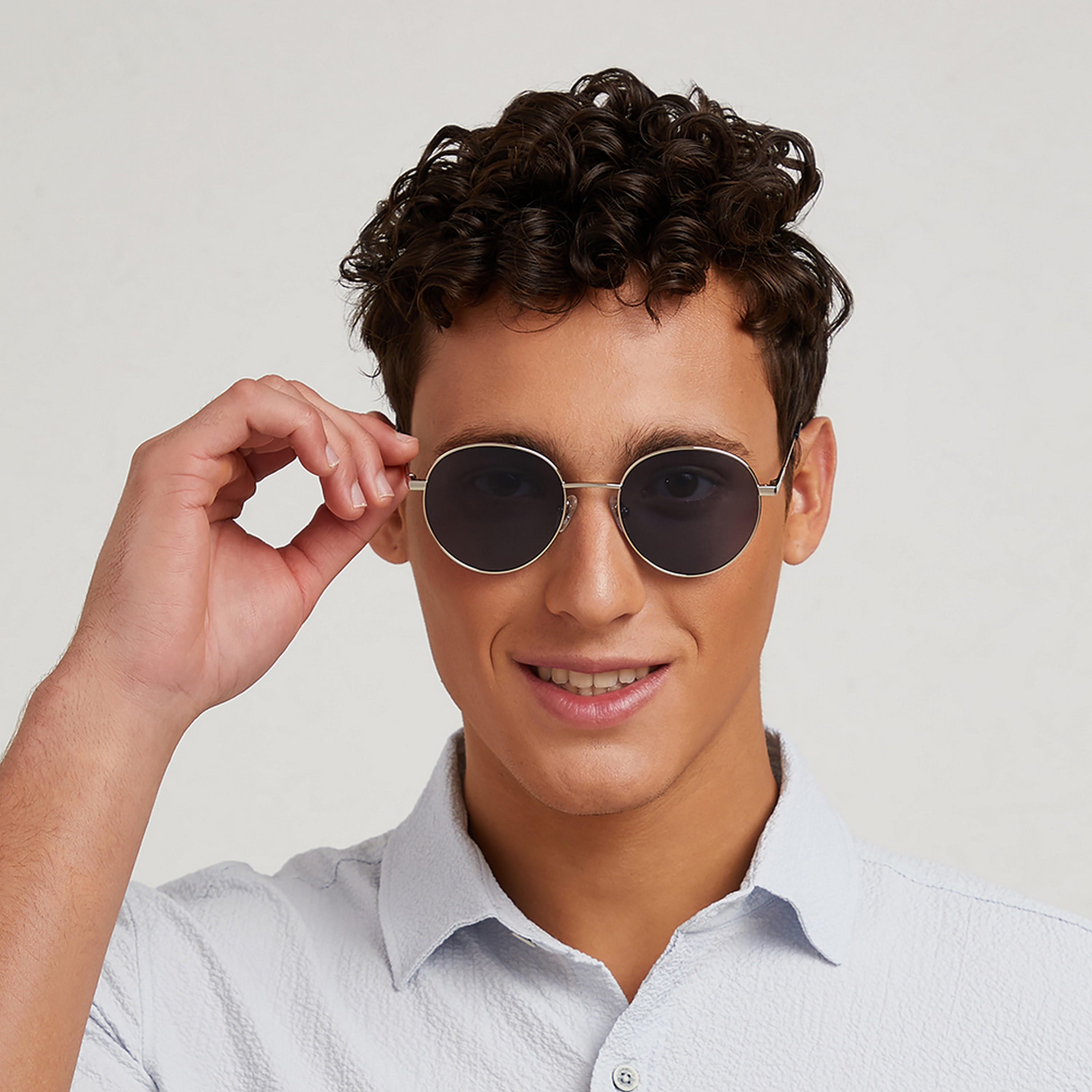 30Sundays Unisex Blue Lens 52 mm Round Sunglasses | 30S-000206-1202-men-sunglasses-image-6