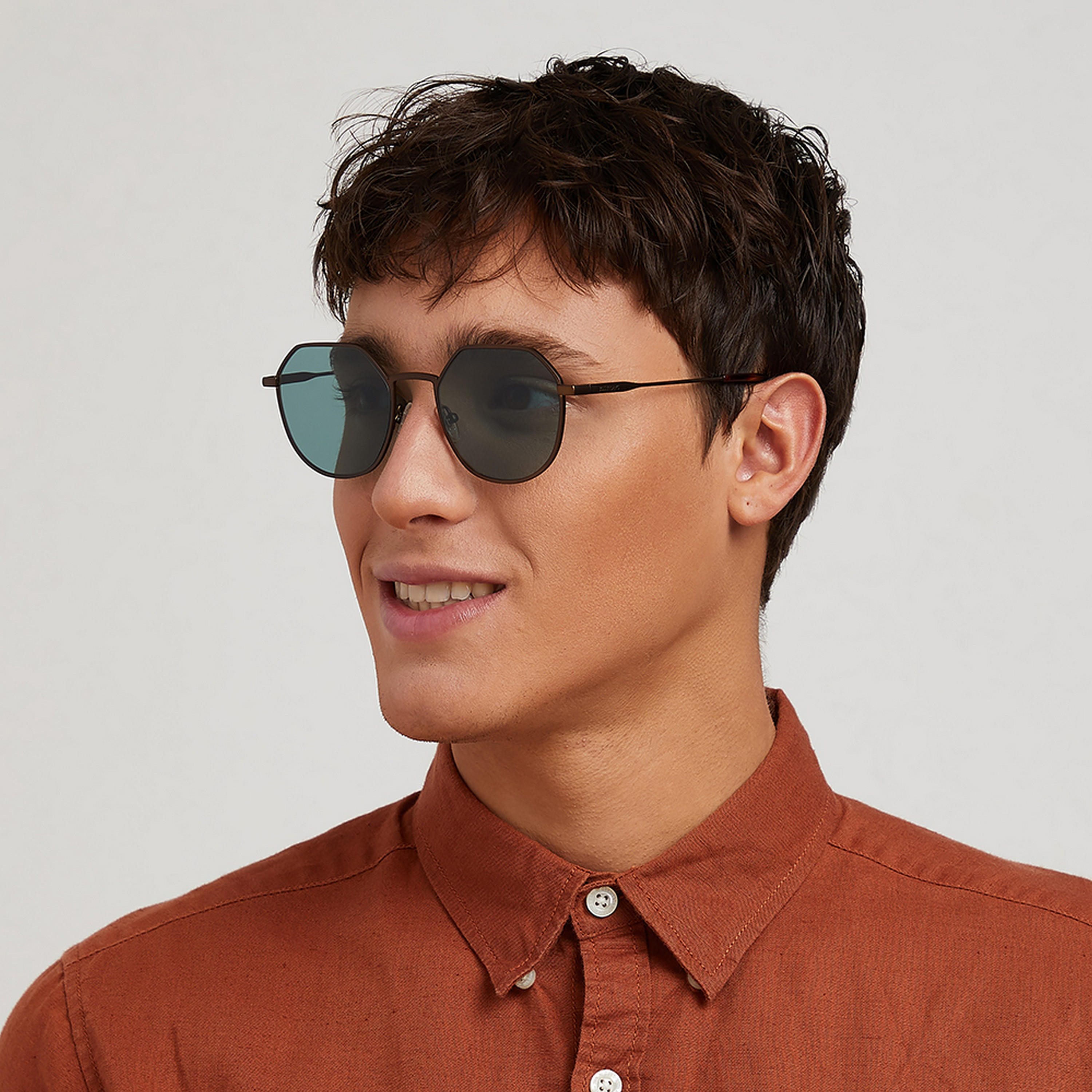 30Sundays Men Green Lens 52 mm Geometric Sunglasses | 30S-000207-0406-men-sunglasses-image-5