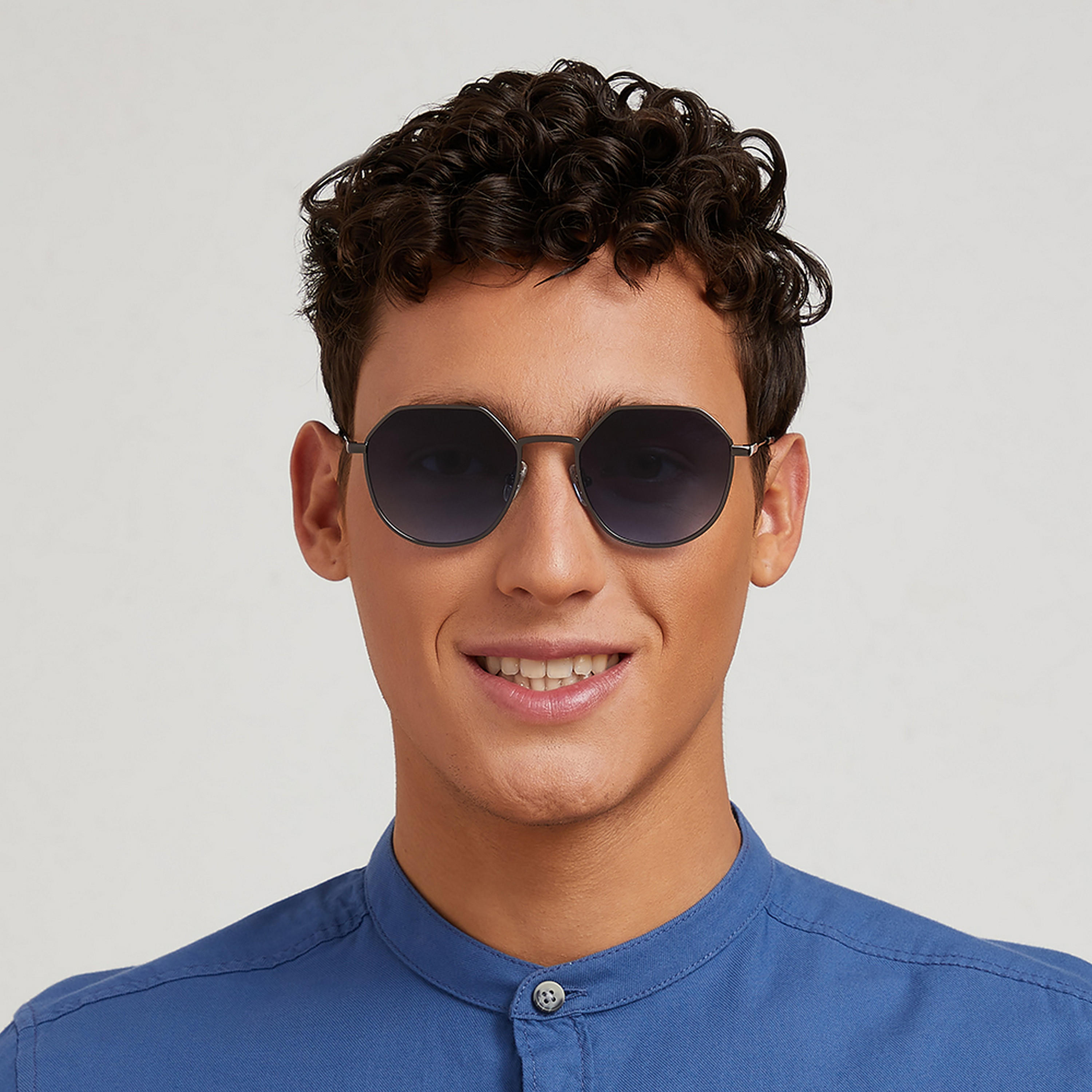 30Sundays TURN UP  Blue Lens 52 mm Geometric Sunglasses -men-sunglasses-image-4