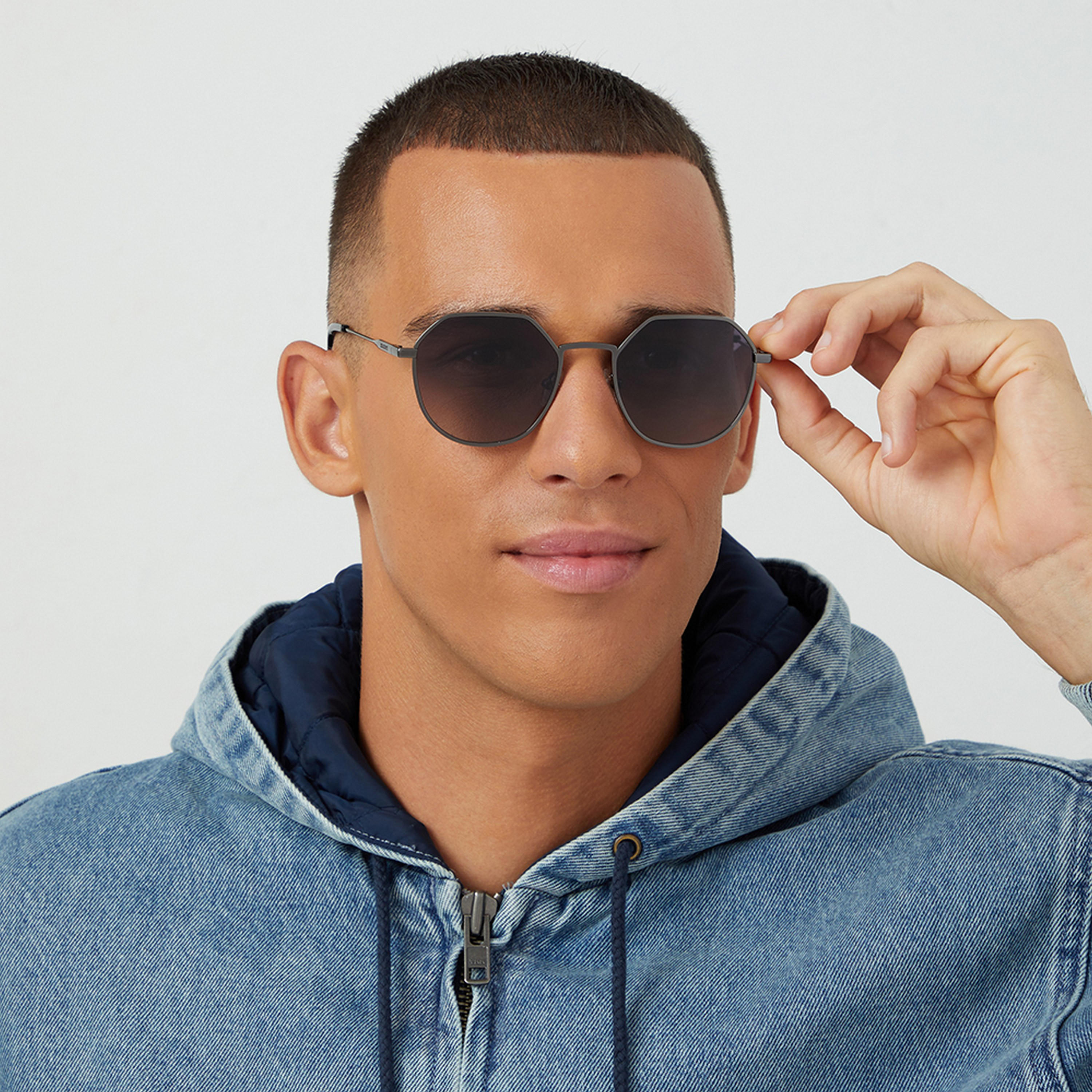 نظارة شمسية بعدسات رمادية ذات هندسية من 30 ساندايز تيرن أب مع 52 مم -men-sunglasses-image-4