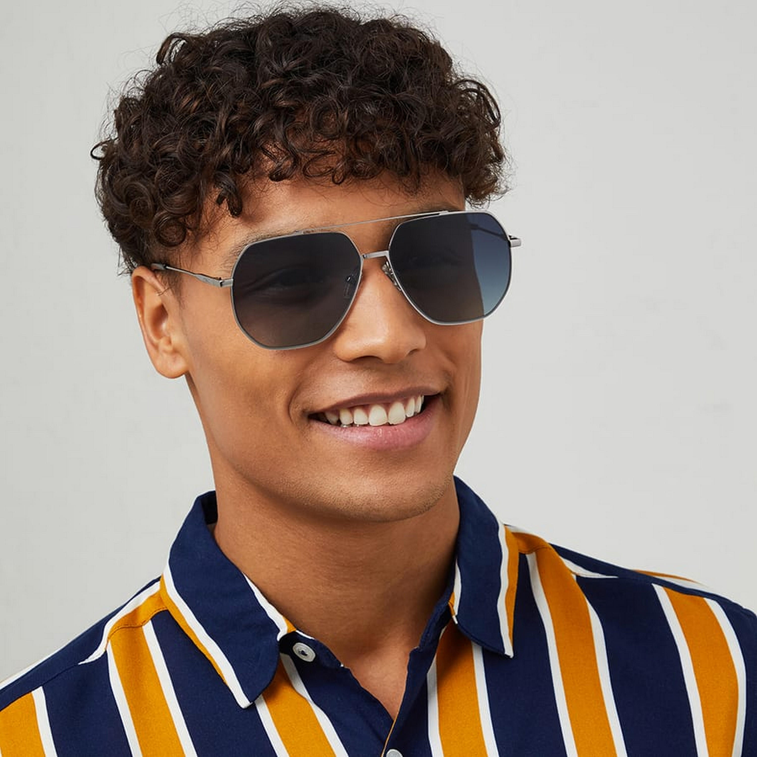 30Sundays HOT SHOT  Blue Lens 60 mm Aviator Sunglasses -men-sunglasses-image-4