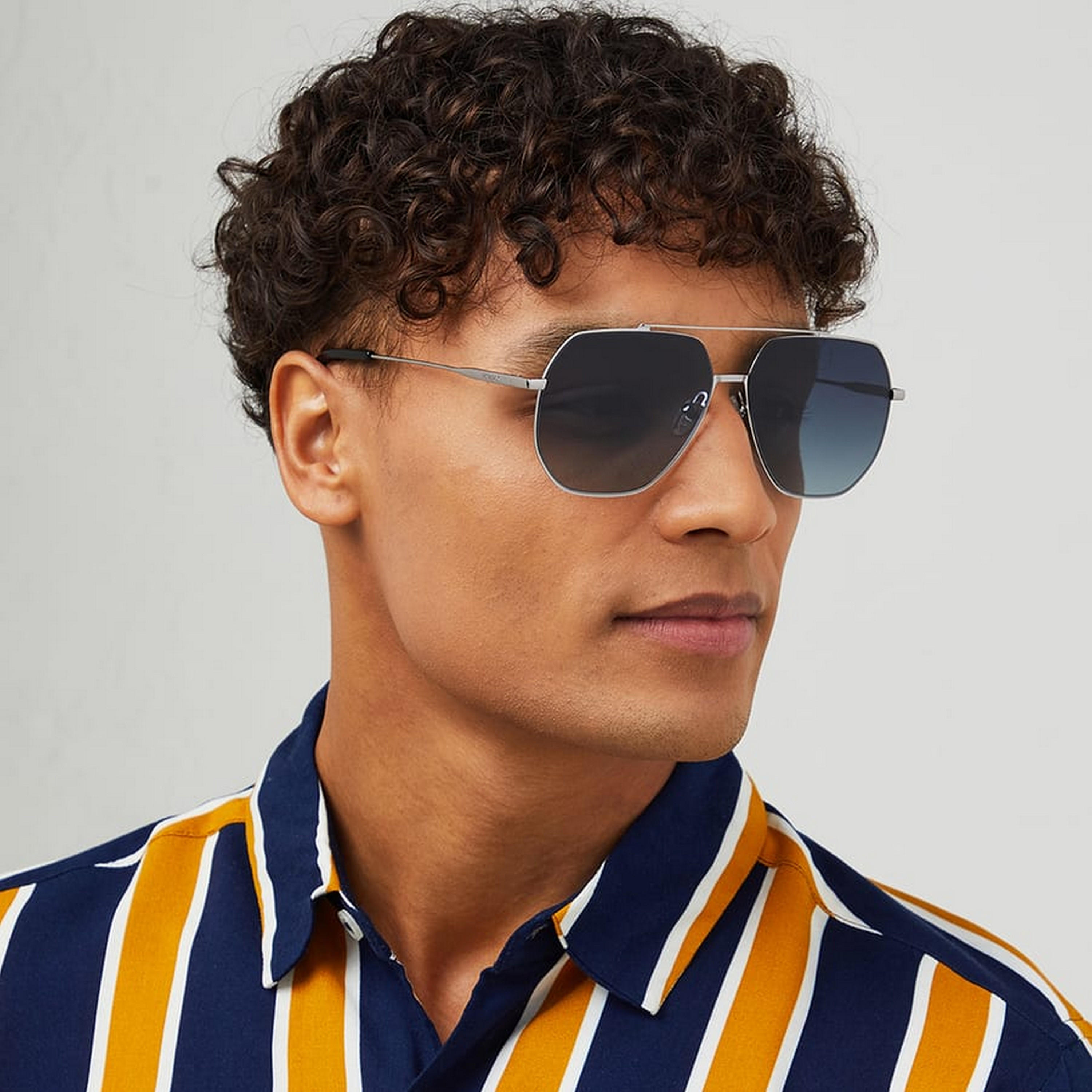 30Sundays HOT SHOT  Blue Lens 60 mm Aviator Sunglasses -men-sunglasses-image-5