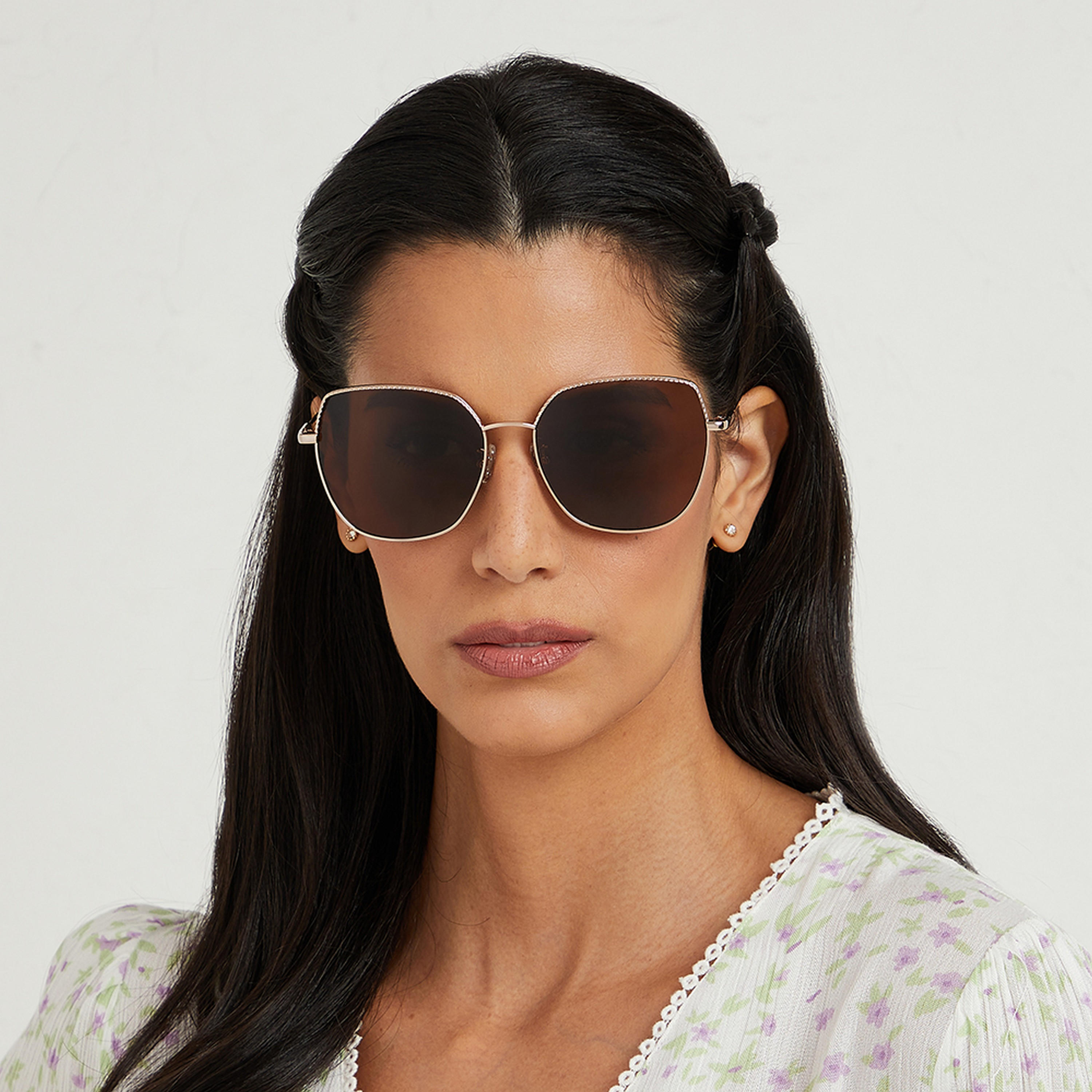30Sundays Women Brown Lens 59 mm Cat Eye Sunglasses | 30S-000225-0504-women-sunglasses-image-5
