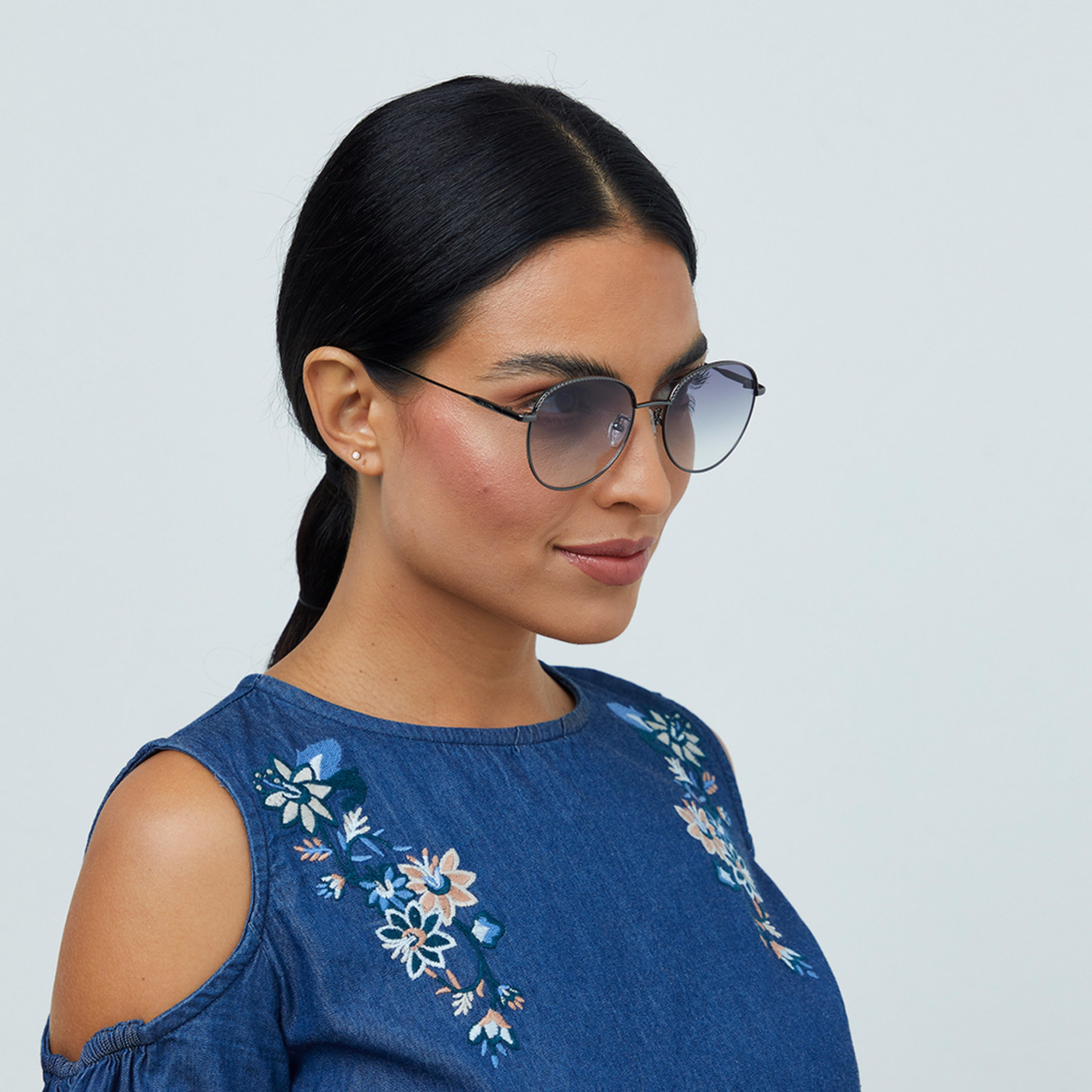 30Sundays Women Grey Lens 54 mm Round Sunglasses | 30S-000226-0707-women-sunglasses-image-6