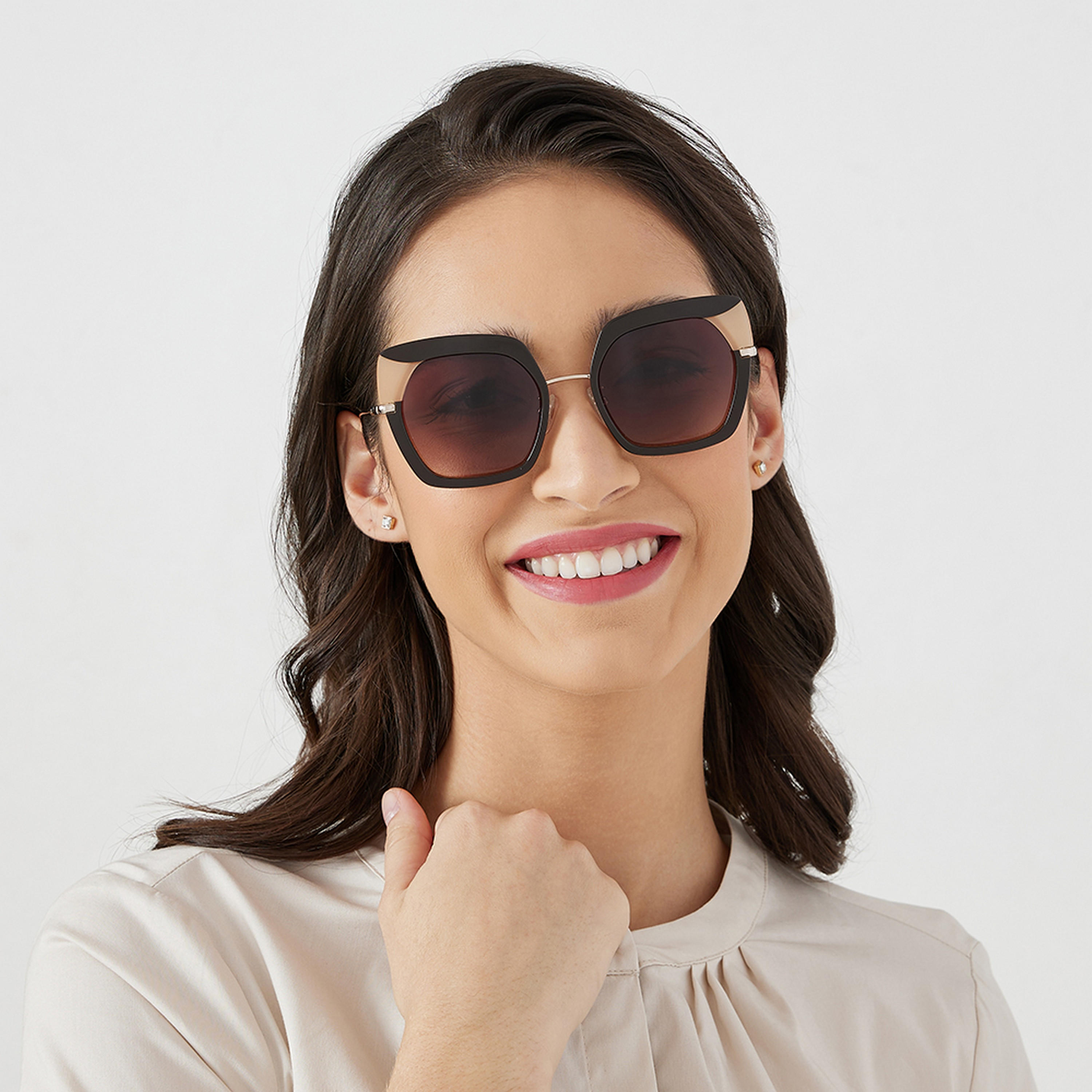 30Sundays Women Brown Lens 52 mm Cat Eye Sunglasses | 30S-000227-0404-women-sunglasses-image-5