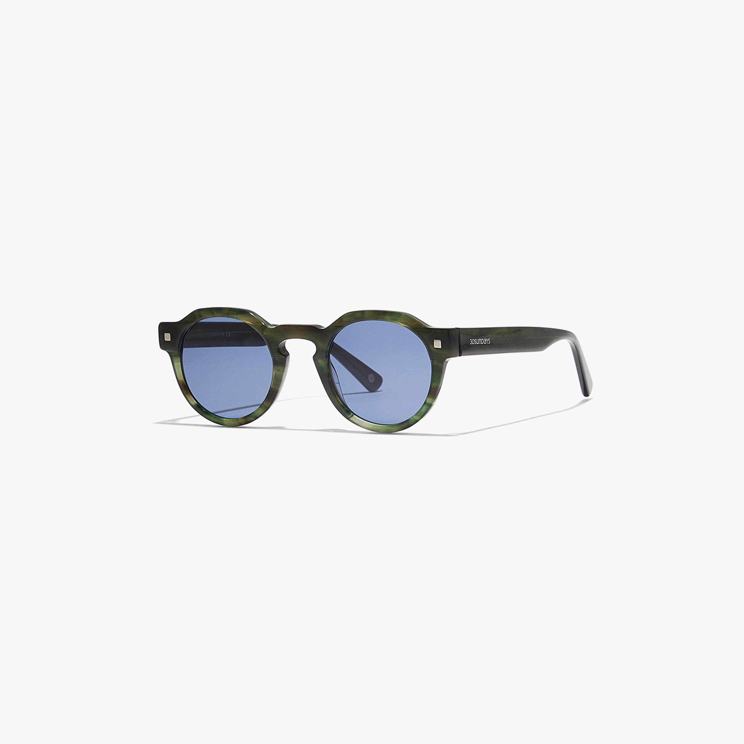 30Sundays Men Blue Lens 46 mm Round Sunglasses | 30S-000235-1302-men-sunglasses-image-1