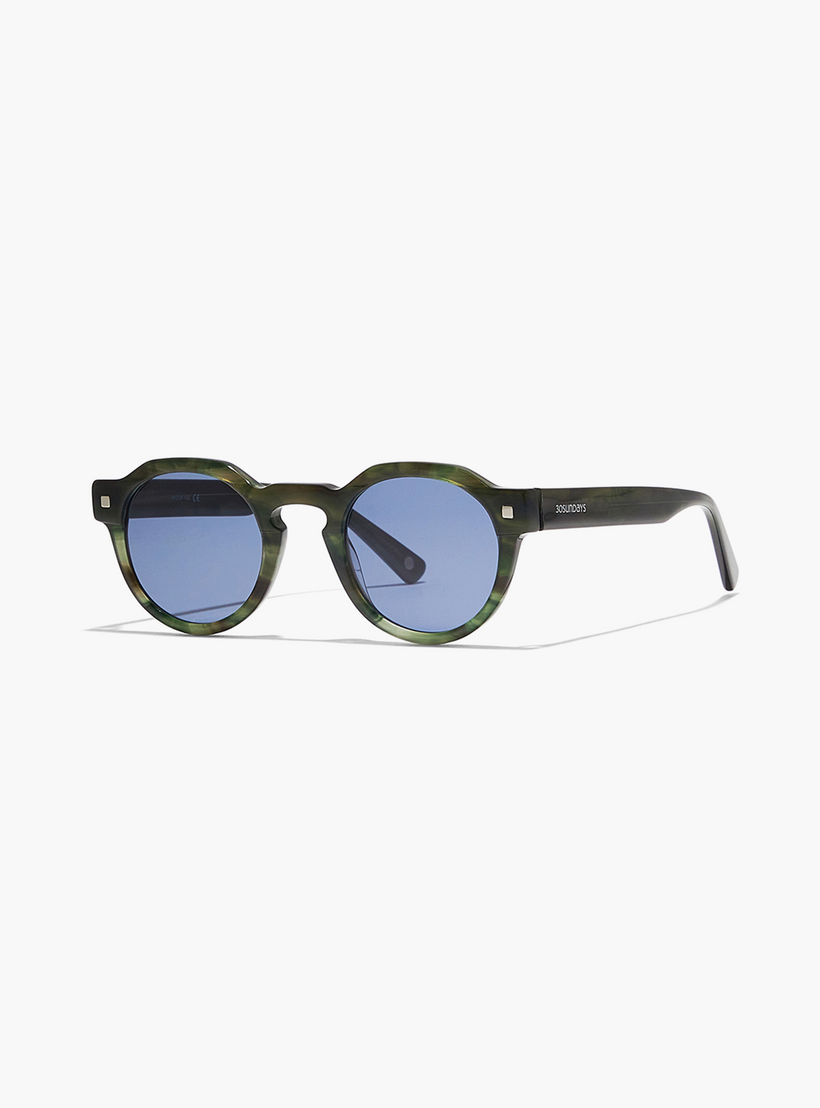 30Sundays Men Blue Lens 46 mm Round Sunglasses | 30S-000235-1302-men-sunglasses-image-1
