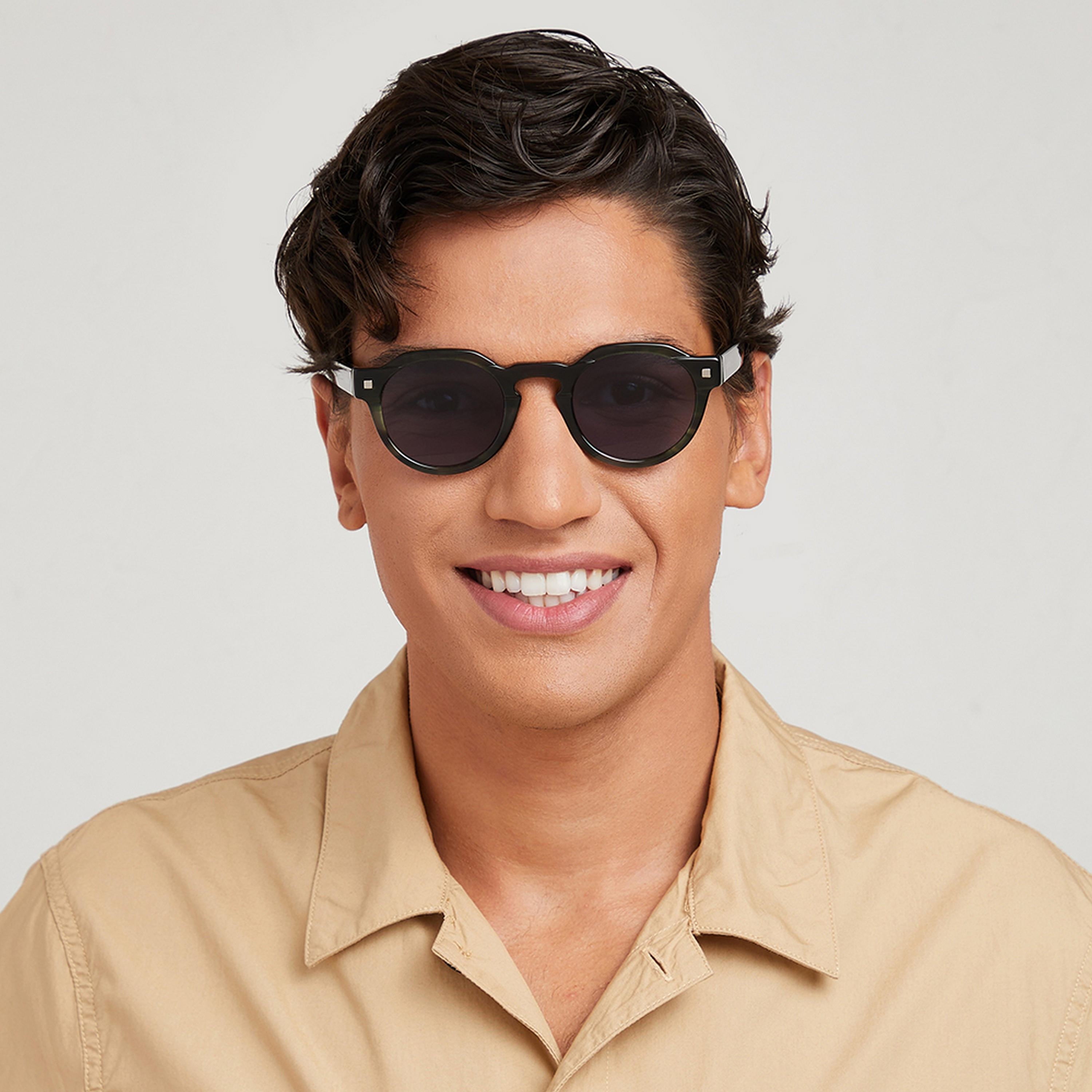 30Sundays Men Blue Lens 46 mm Round Sunglasses | 30S-000235-1302-men-sunglasses-image-5