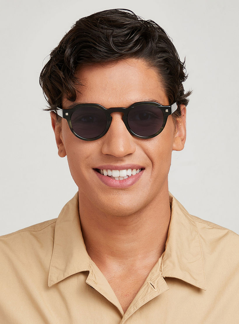 30Sundays Men Blue Lens 46 mm Round Sunglasses | 30S-000235-1302-men-sunglasses-image-5