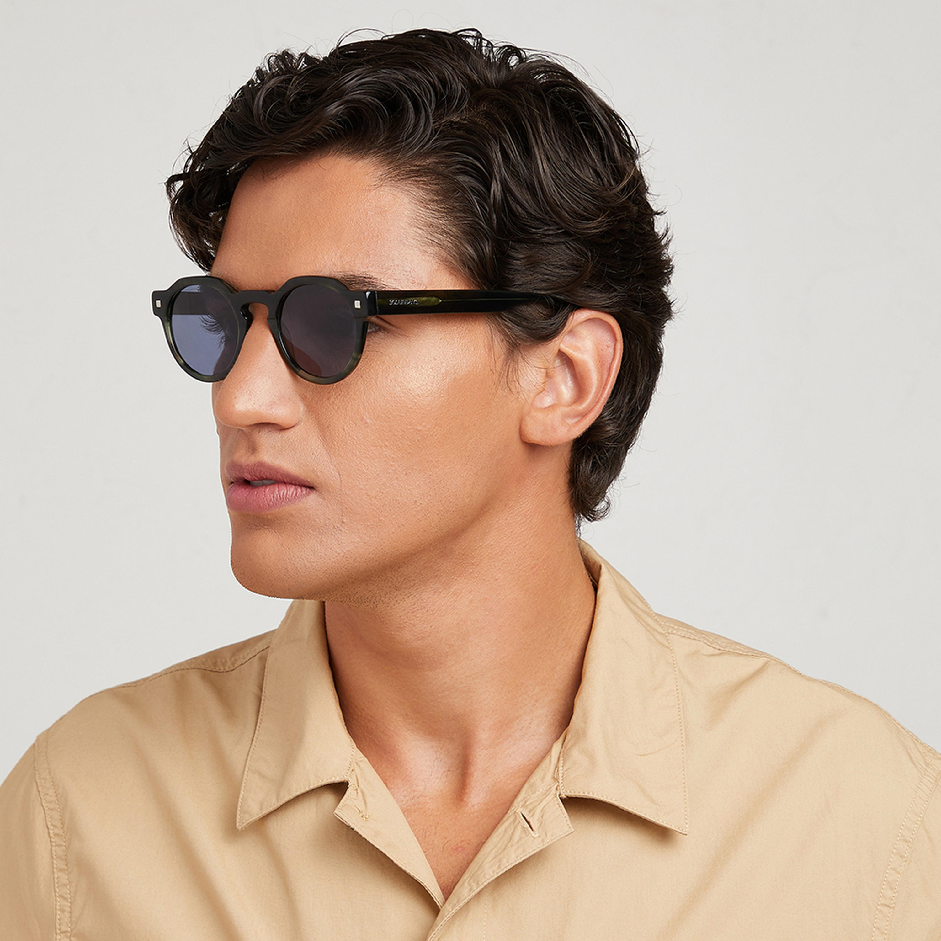 30Sundays Men Blue Lens 46 mm Round Sunglasses | 30S-000235-1302-men-sunglasses-image-6