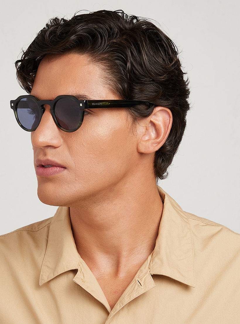 30Sundays Men Blue Lens 46 mm Round Sunglasses | 30S-000235-1302-men-sunglasses-image-6