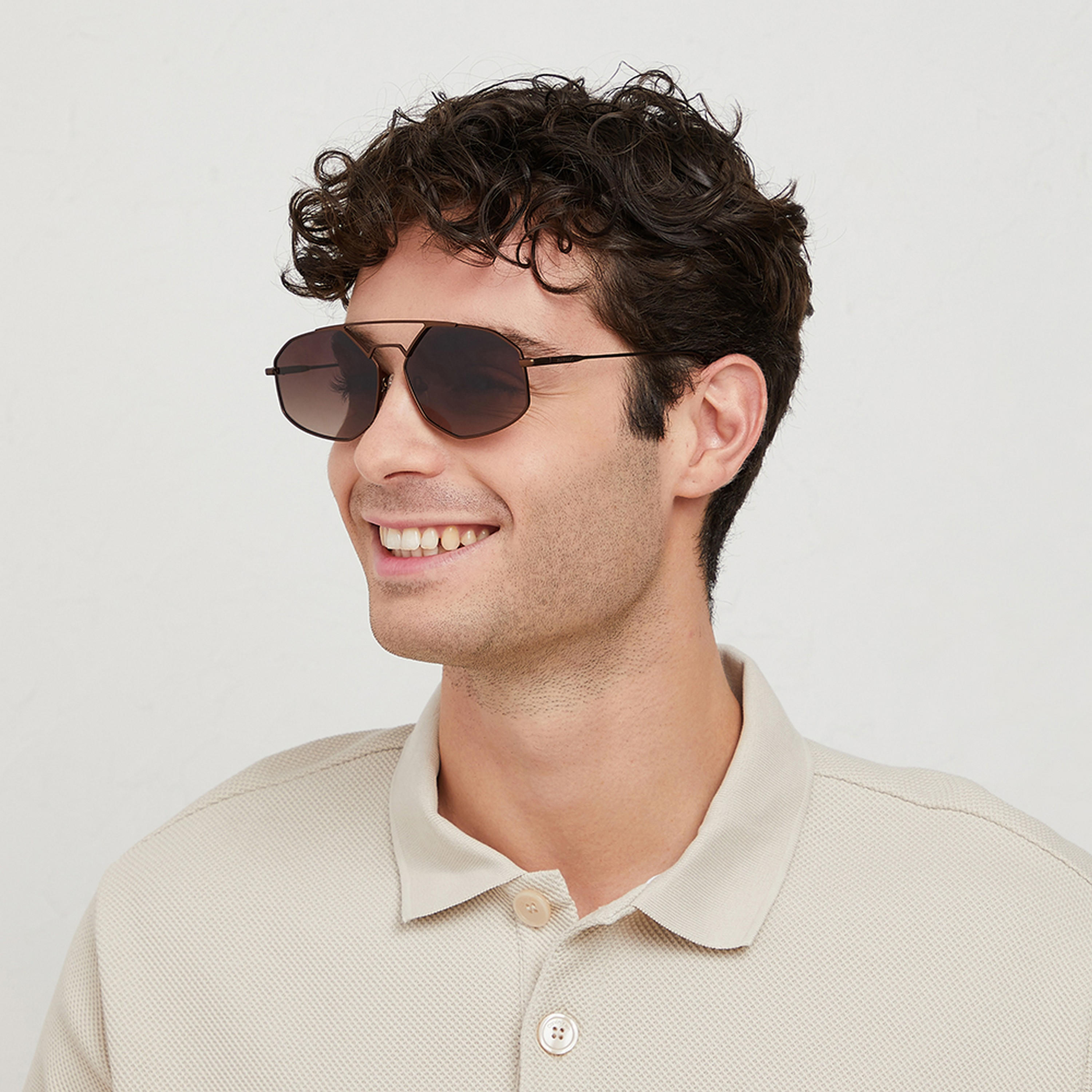 30Sundays Men Brown Lens 61 mm Geometric Sunglasses | 30S-000246-0404-men-sunglasses-image-5