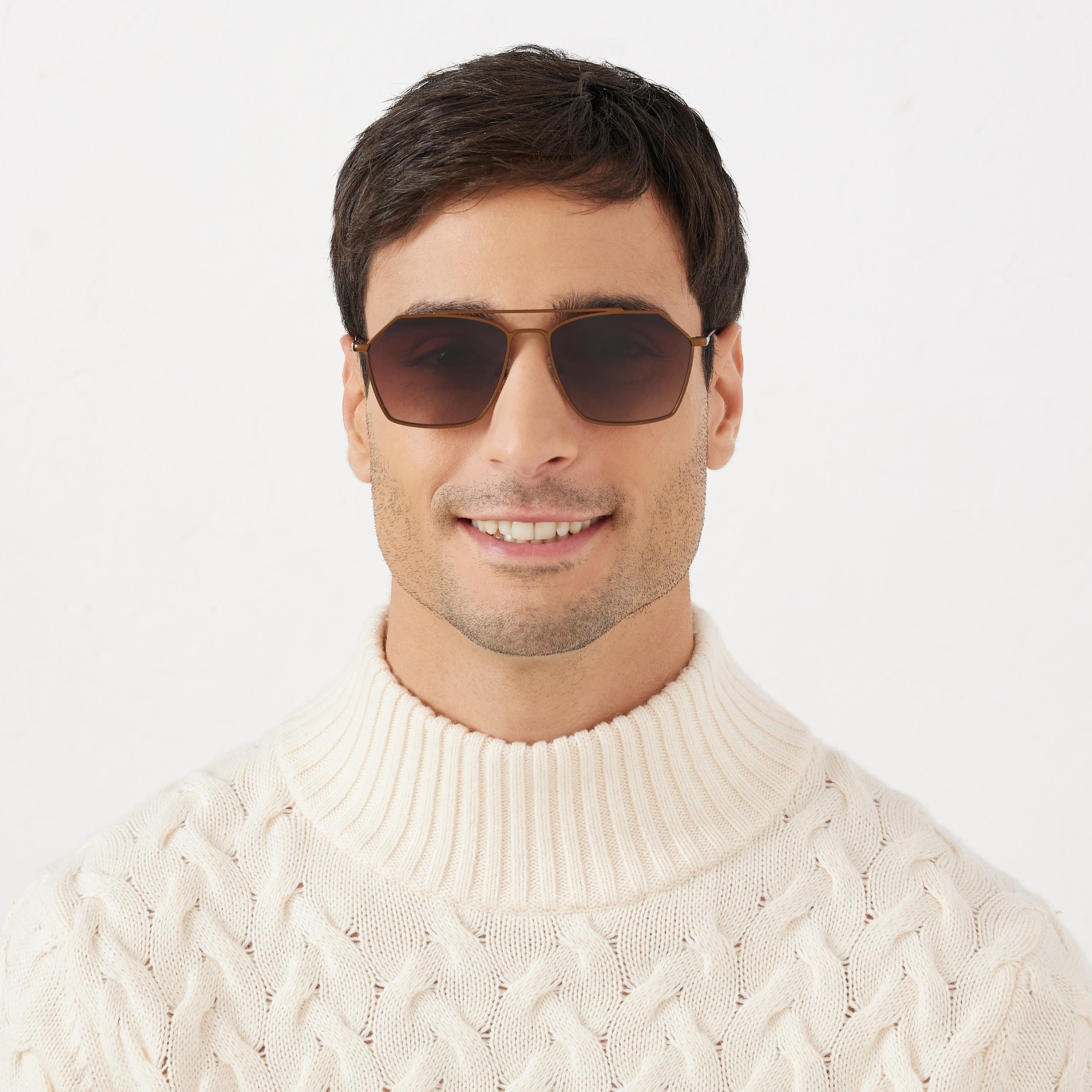 نظارة شمسية بعدسات بنية ذات هندسية من 30 ساندايز فيجارو مع 57 مم -men-sunglasses-image-4
