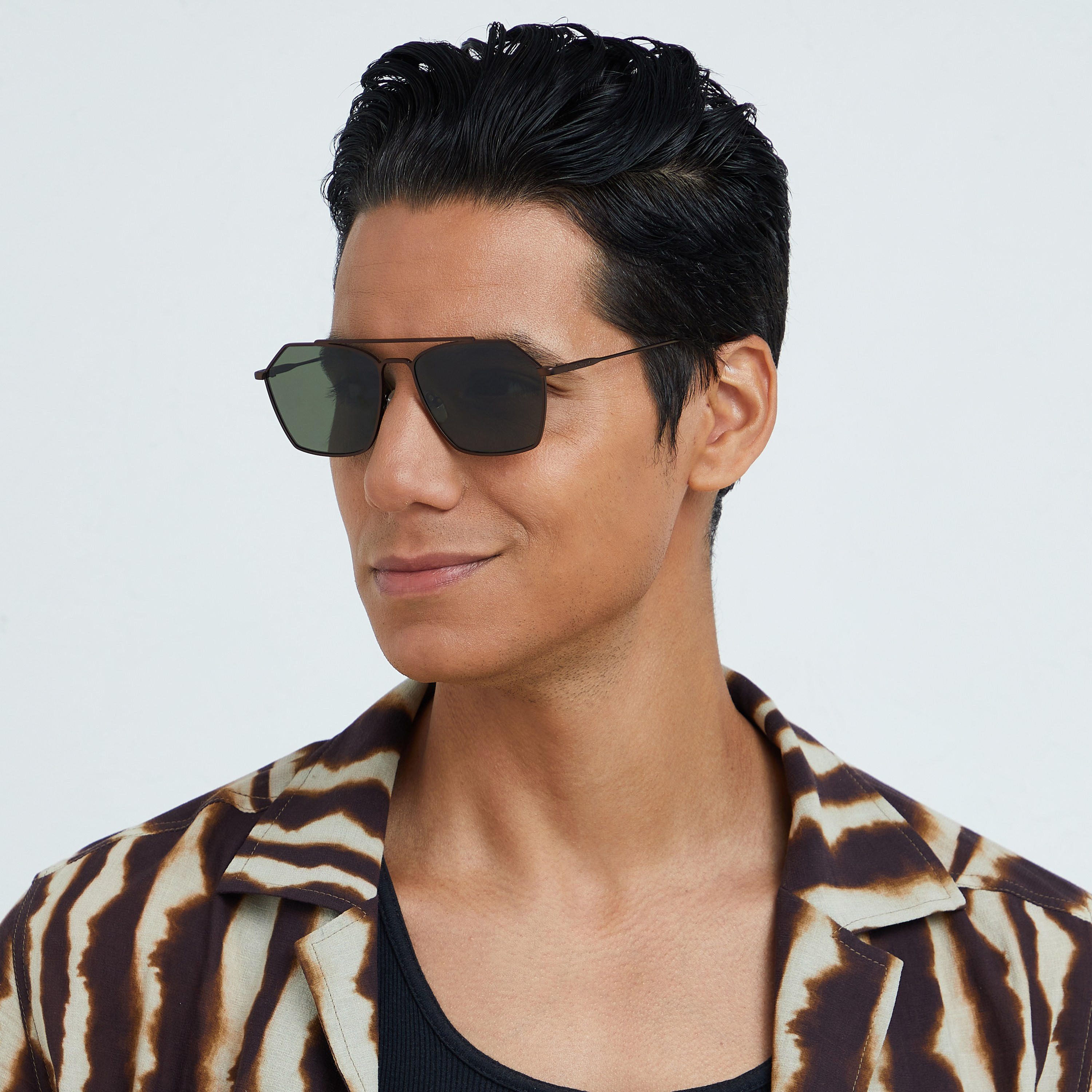 30Sundays Men Green Lens 57 mm Geometric Sunglasses | 30S-000247-0406-men-sunglasses-image-5
