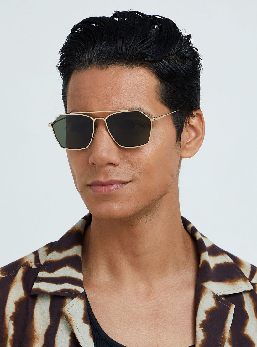 30Sundays Men Green Lens 57 mm Geometric Sunglasses | 30S-000247-2906-men-sunglasses-image-4