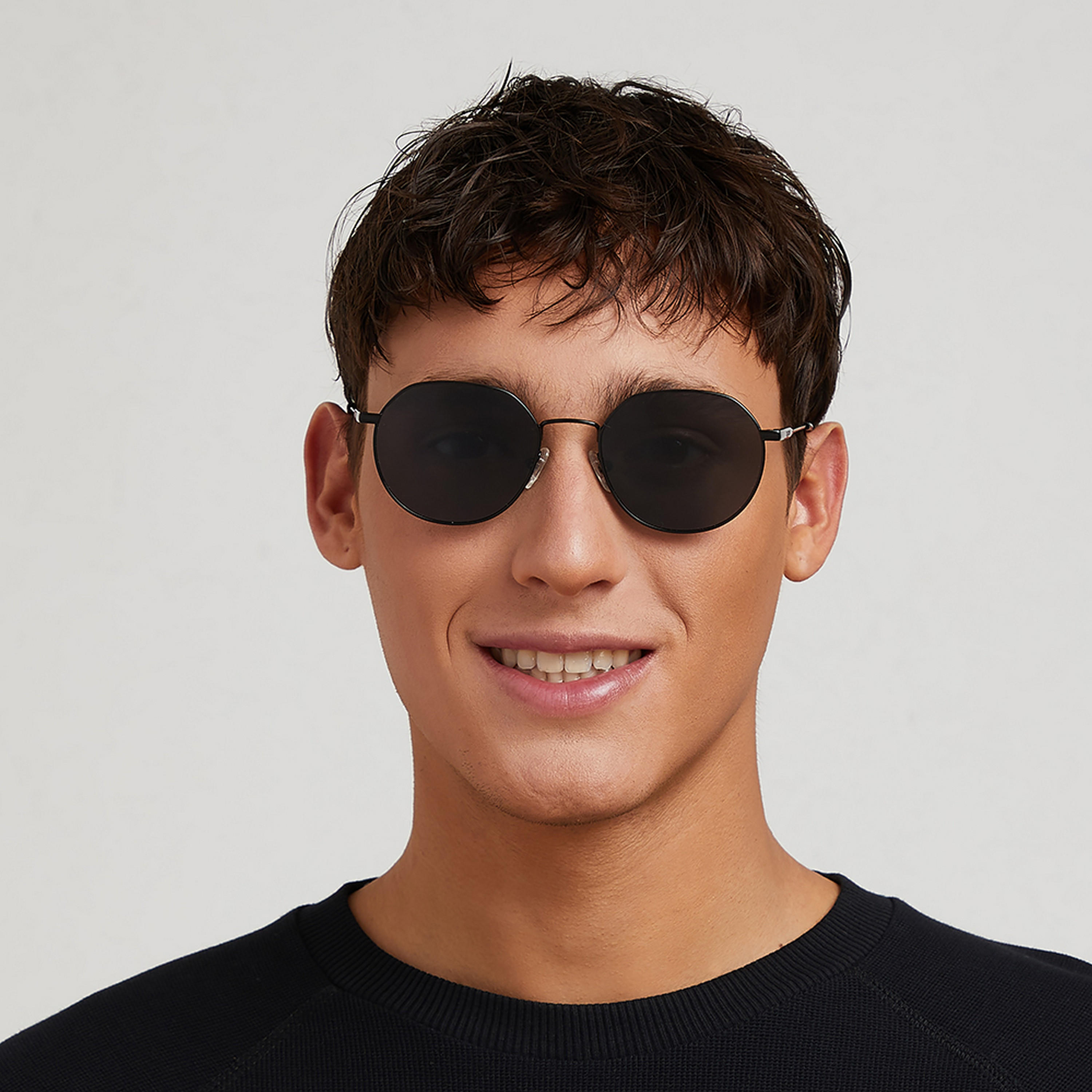 نظارة شمسية مستقطبة بعدسات سوداء ذات مستديرة من 30 ساندايز واندرلاست مع 53 مم -men-sunglasses-image-4