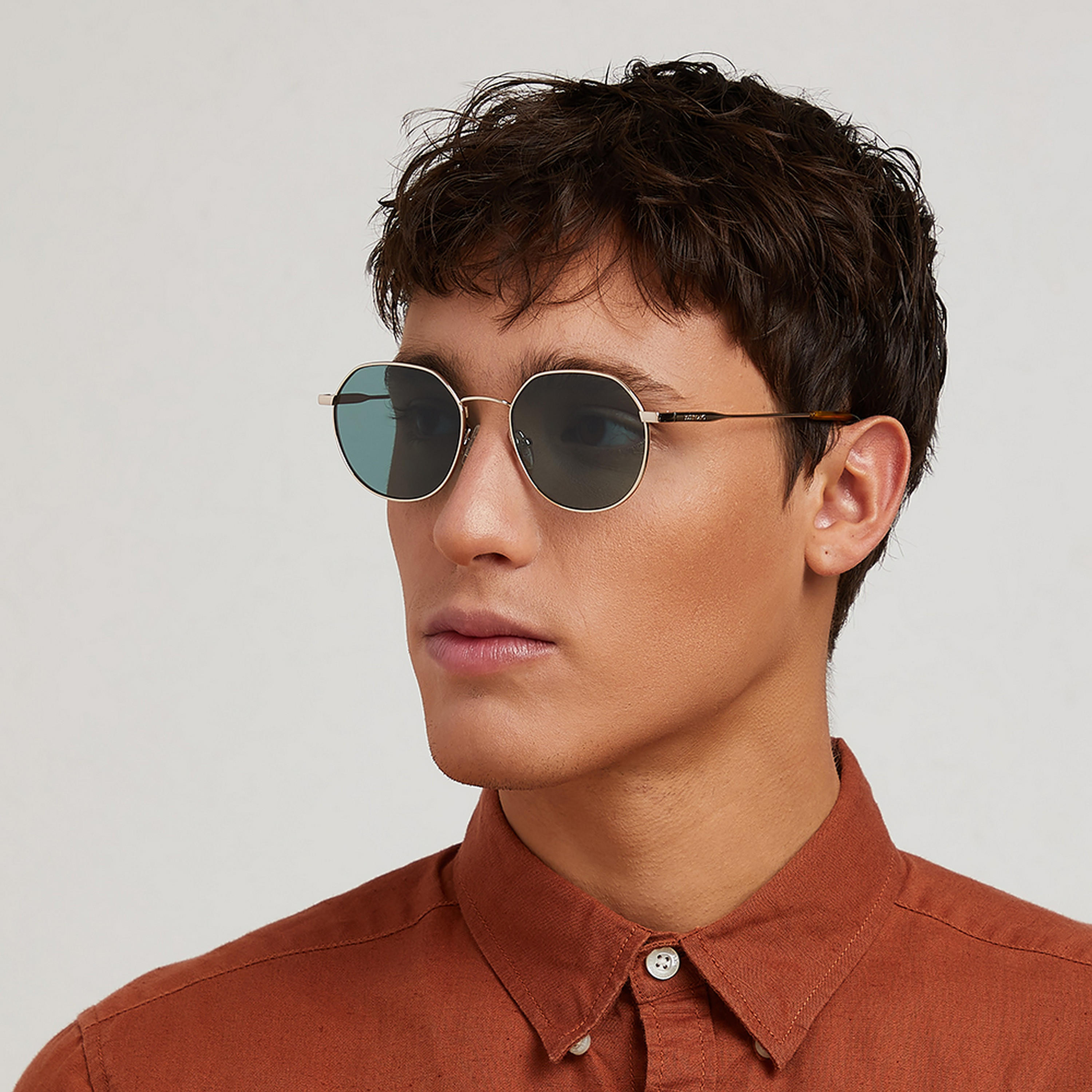 30Sundays Men Green Lens 53 mm Round Sunglasses | 30S-000249-2906-men-sunglasses-image-6