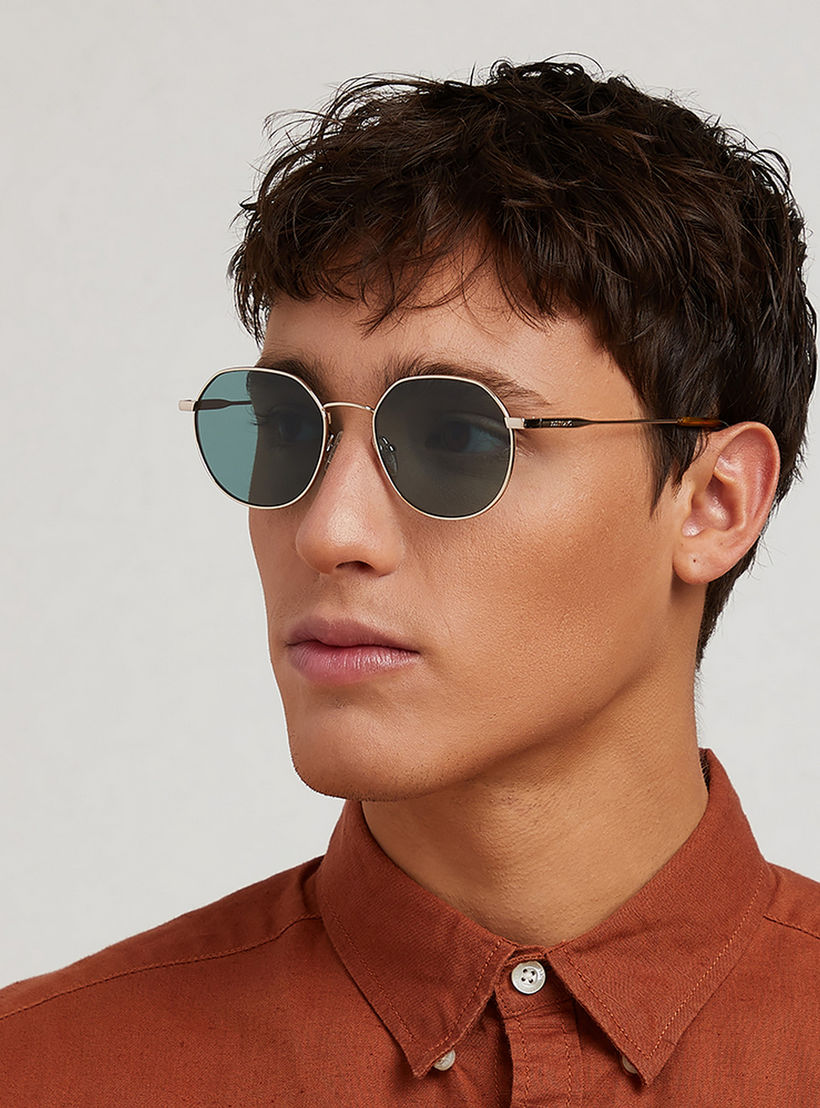 30Sundays Men Green Lens 53 mm Round Sunglasses | 30S-000249-2906-men-sunglasses-image-6