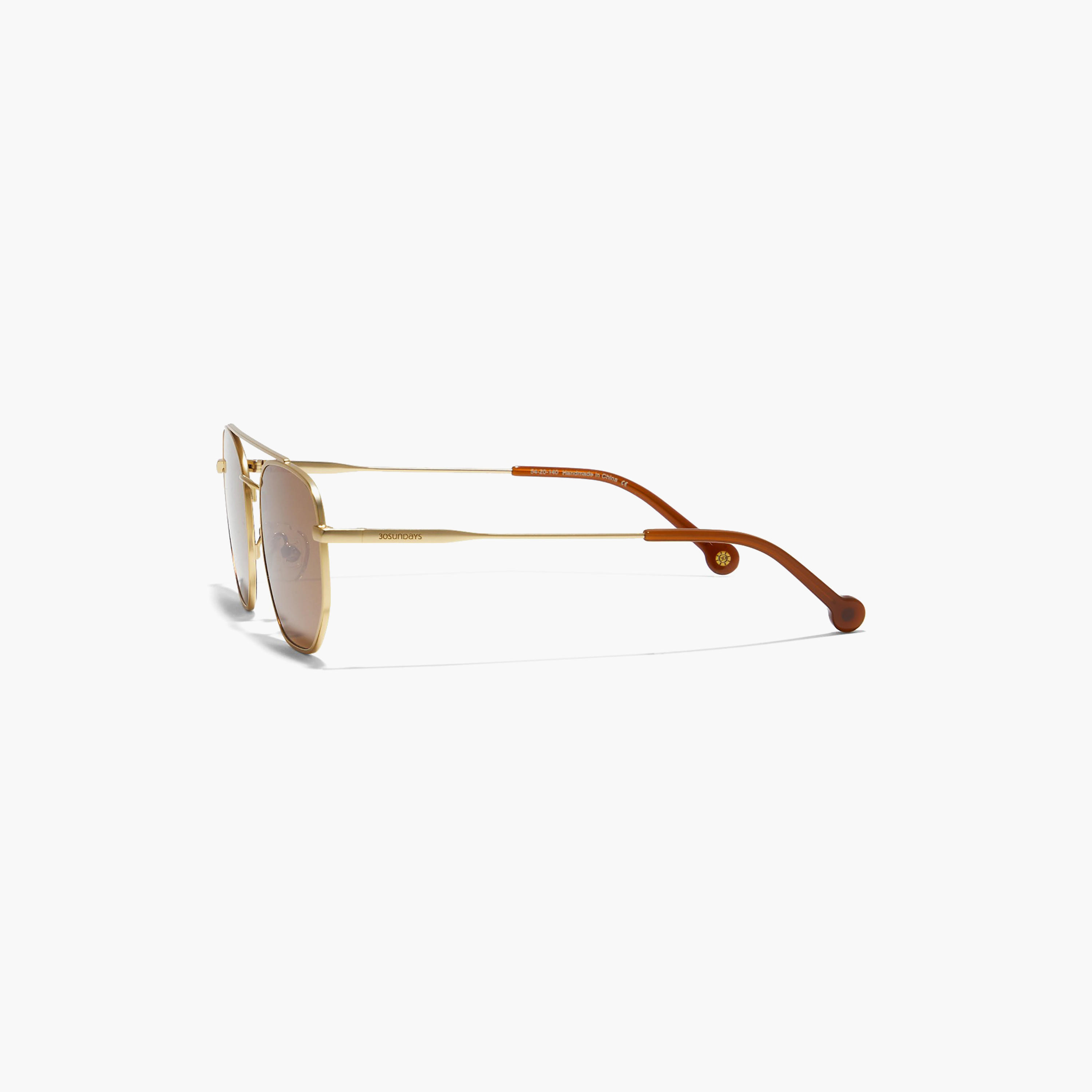 30Sundays Men Brown Lens 54 mm Geometric Sunglasses | 30S-000254-2904-men-sunglasses-image-4