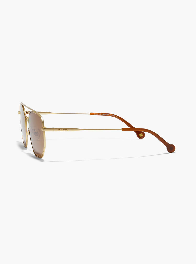 30Sundays Men Brown Lens 54 mm Geometric Sunglasses | 30S-000254-2904-men-sunglasses-image-4