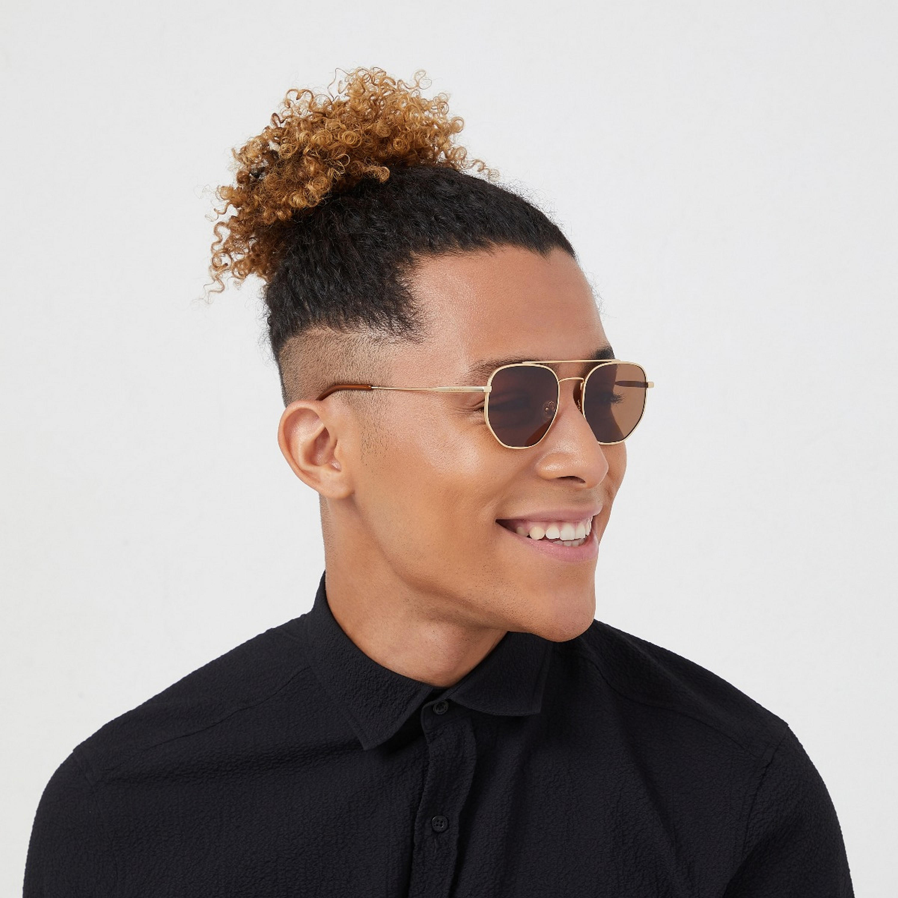 30Sundays Men Brown Lens 54 mm Geometric Sunglasses | 30S-000254-2904-men-sunglasses-image-6