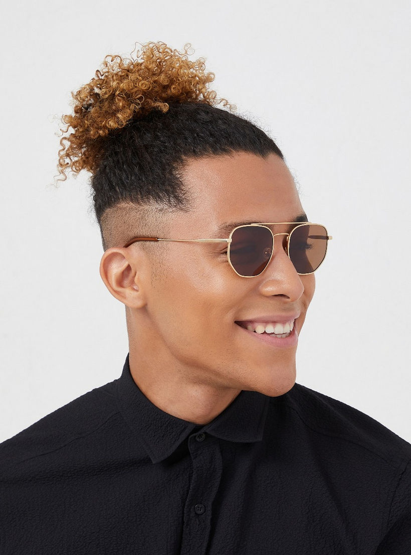 30Sundays Men Brown Lens 54 mm Geometric Sunglasses | 30S-000254-2904-men-sunglasses-image-6