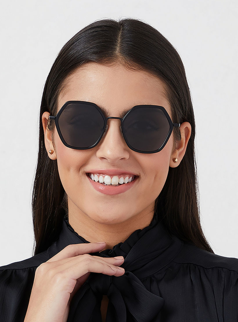نظارة شمسية بعدسات رمادية هندسية من 30 ساندايز إكوينوكس مع 52 مم -women-sunglasses-image-5