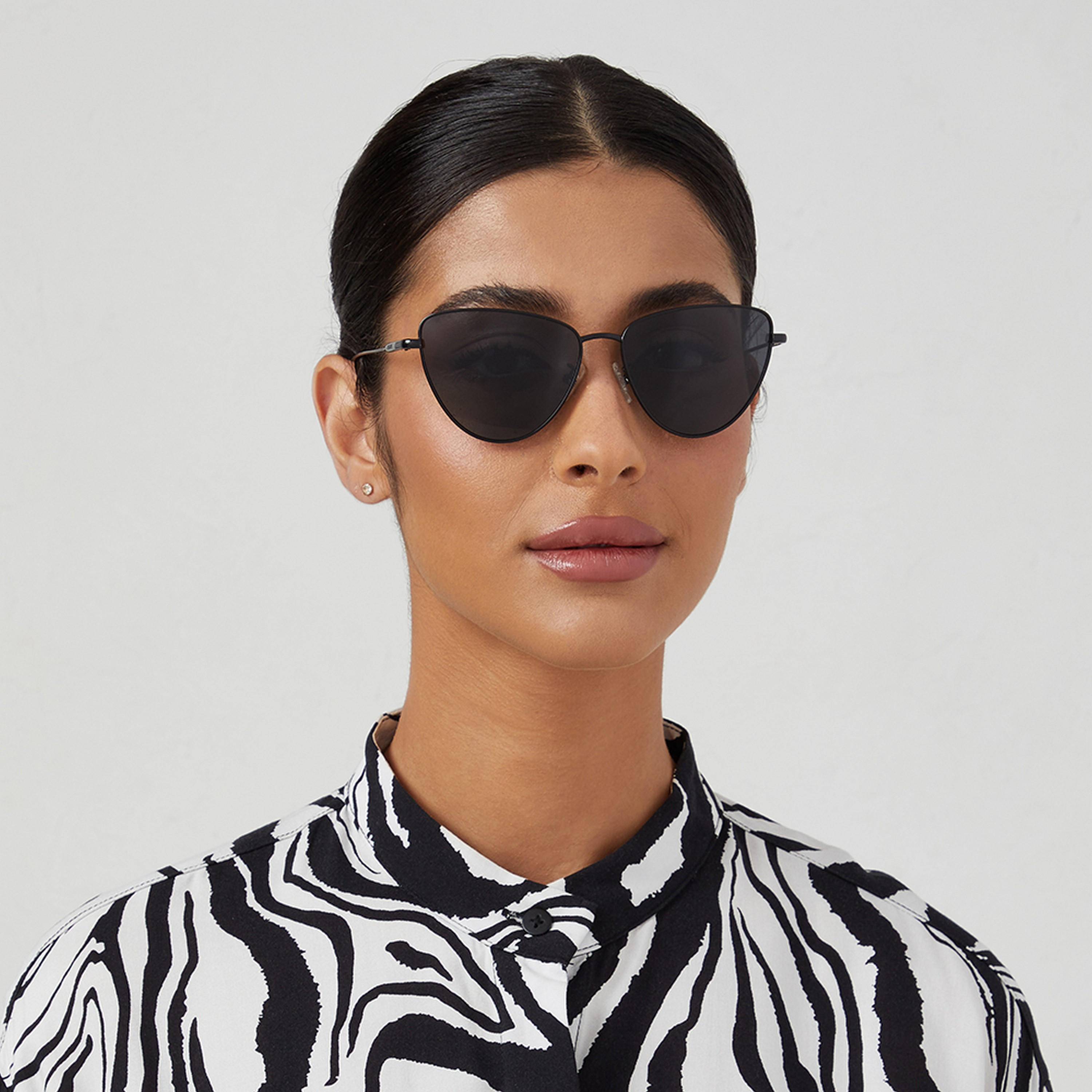 30Sundays Women Black Lens 56 mm Cat Eye Sunglasses | 30S-000263-0101-women-sunglasses-image-5