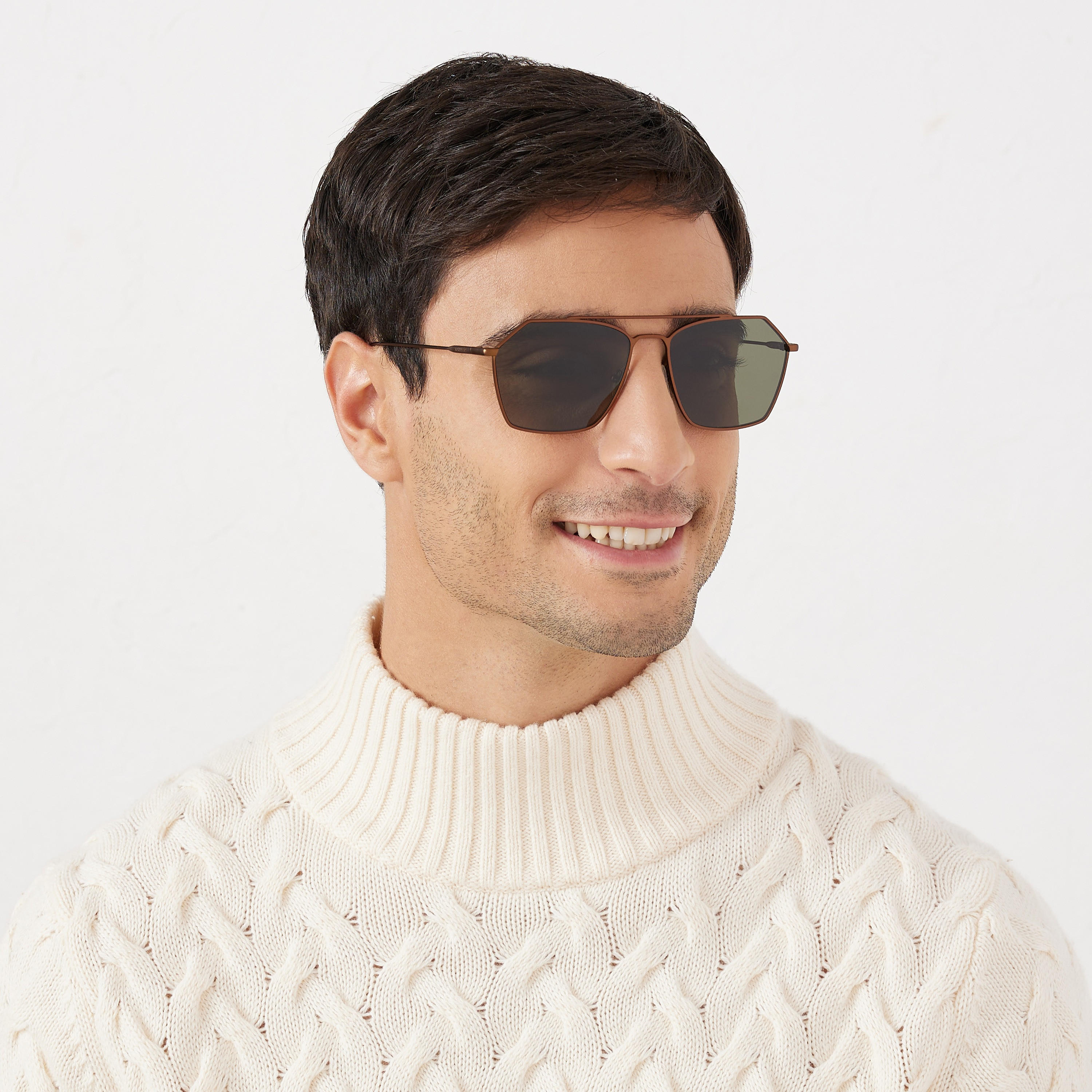 30Sundays Men Green Lens 59 mm Geometric Sunglasses | 30S-000266-0406-men-sunglasses-image-5