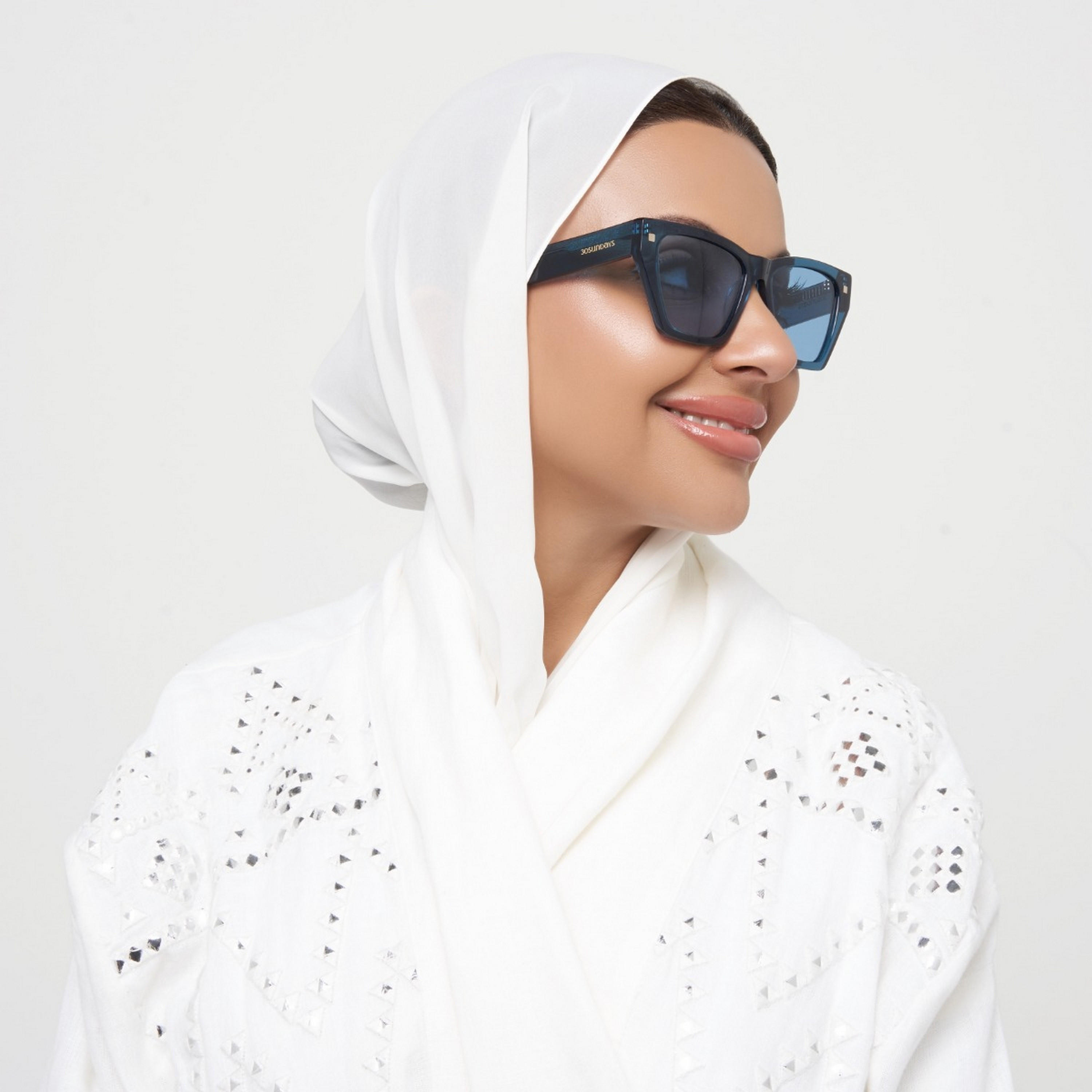 30Sundays RHODES  Blue Lens 53 mm Cat Eye Sunglasses -women-sunglasses-image-5