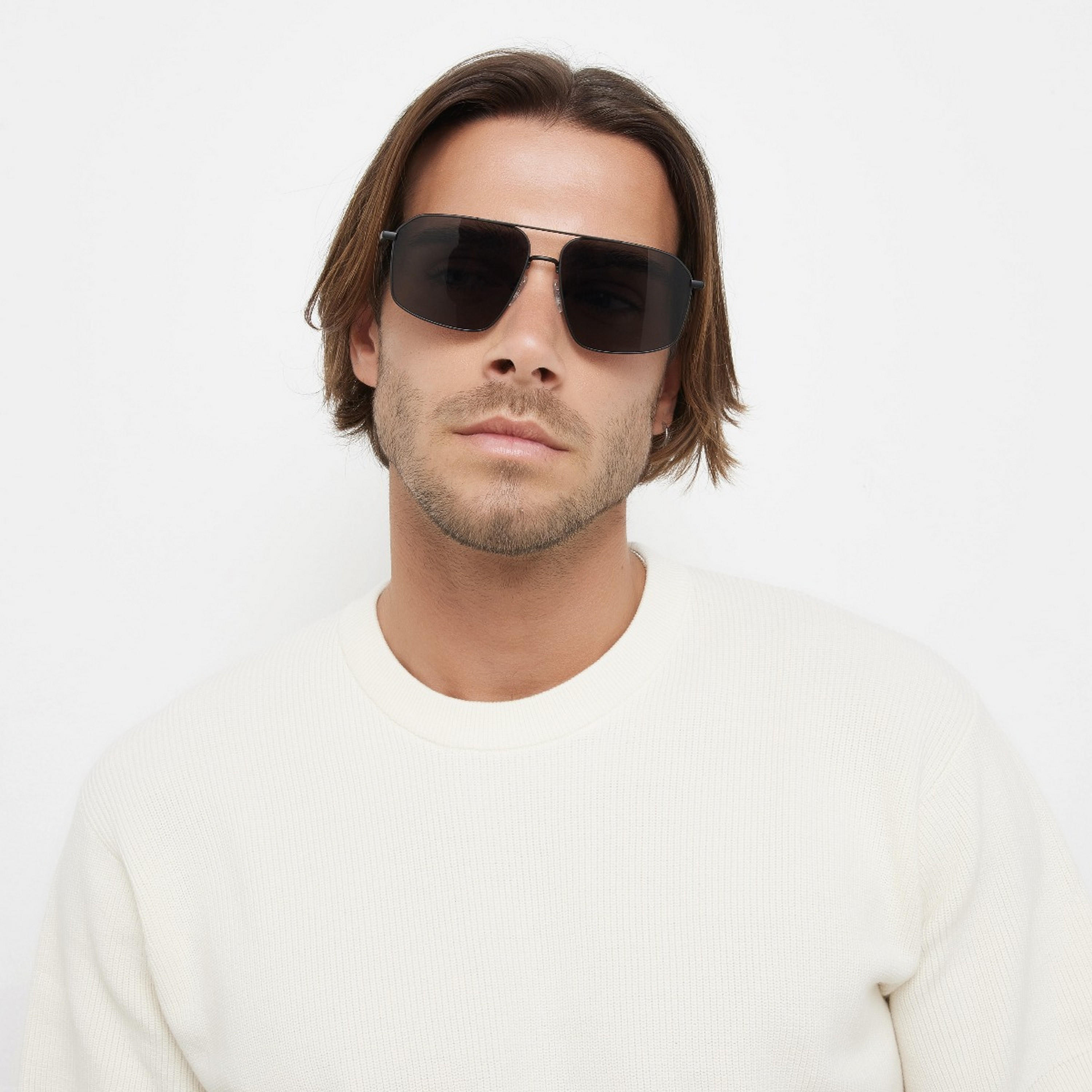 نظارة شمسية بعدسات سوداء ذات هندسية من 30 ساندايز أنسينت مع 60 مم -men-sunglasses-image-5