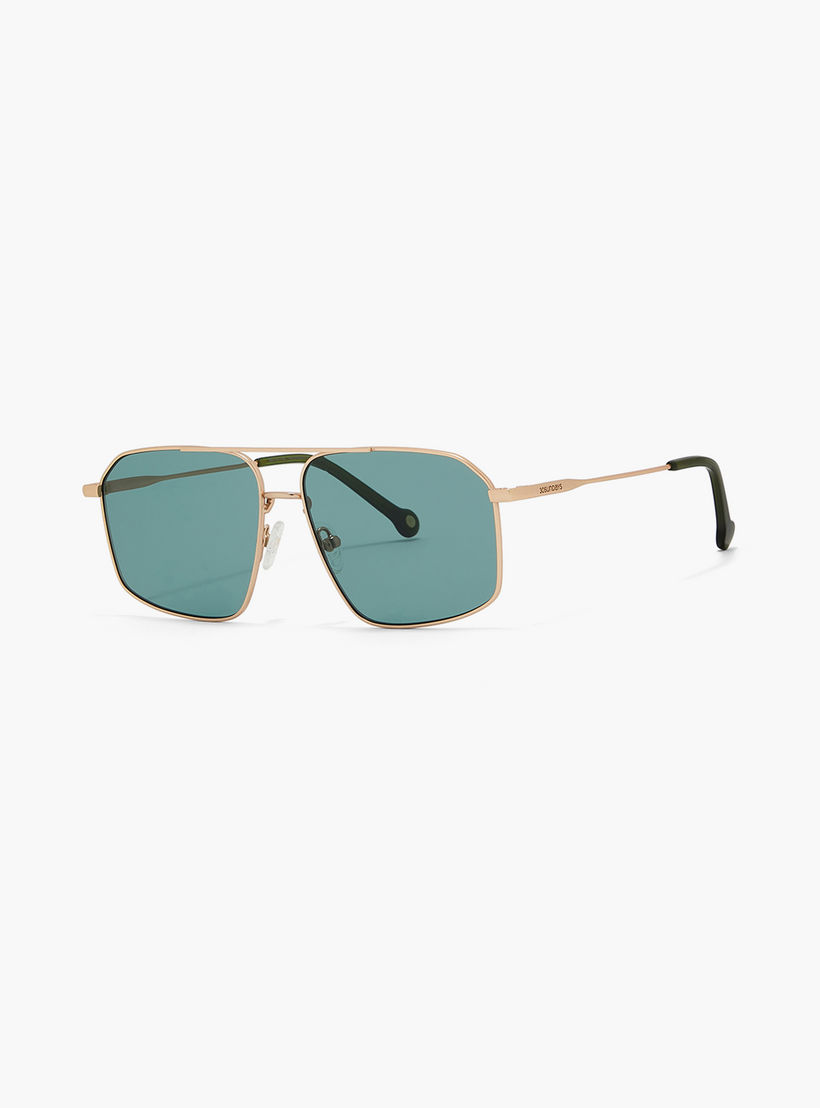 30Sundays Men Green Lens 60 mm Geometric Sunglasses | 30S-000284-2906-men-sunglasses-image-1