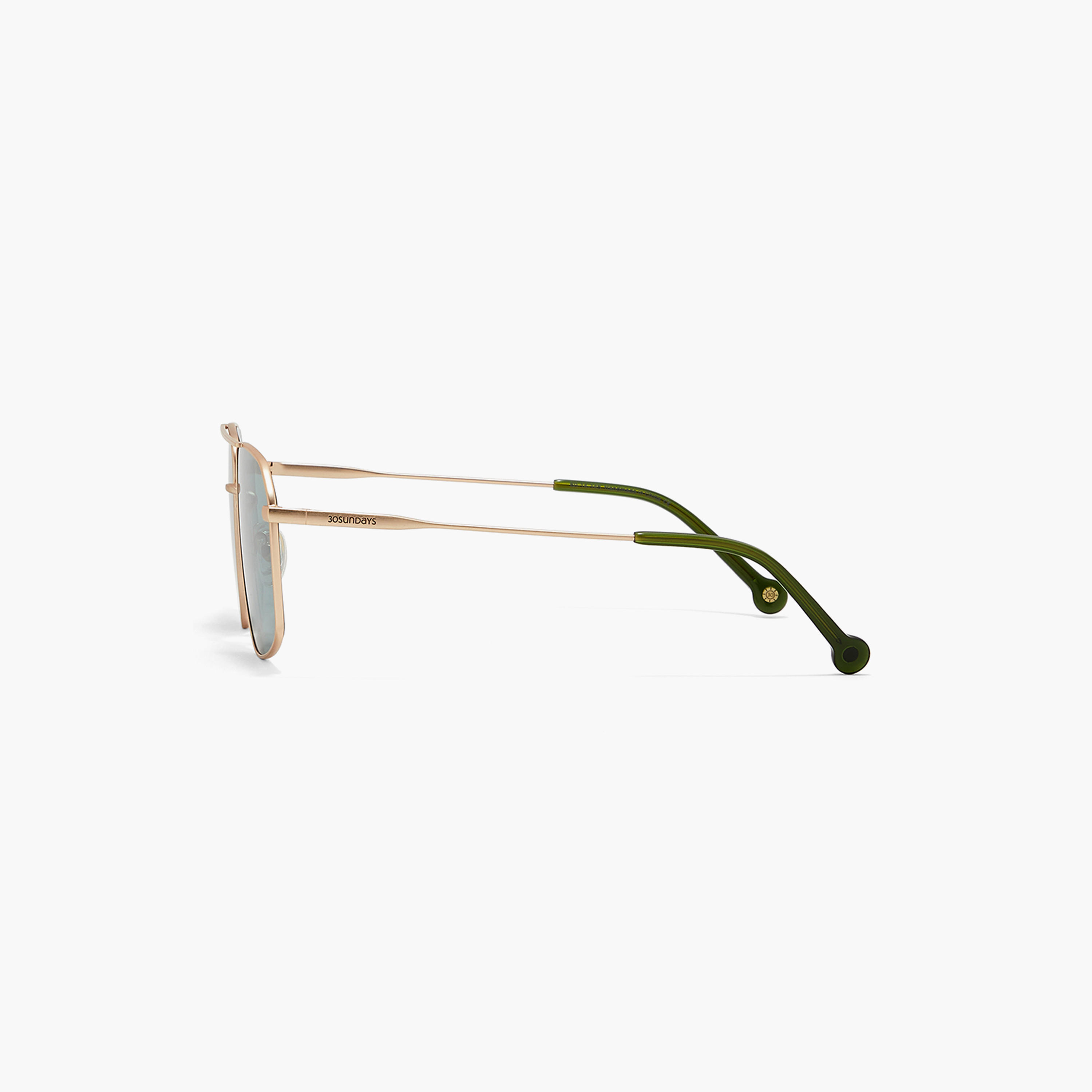 30Sundays Men Green Lens 60 mm Geometric Sunglasses | 30S-000284-2906-men-sunglasses-image-4