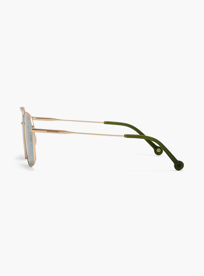 30Sundays Men Green Lens 60 mm Geometric Sunglasses | 30S-000284-2906-men-sunglasses-image-4