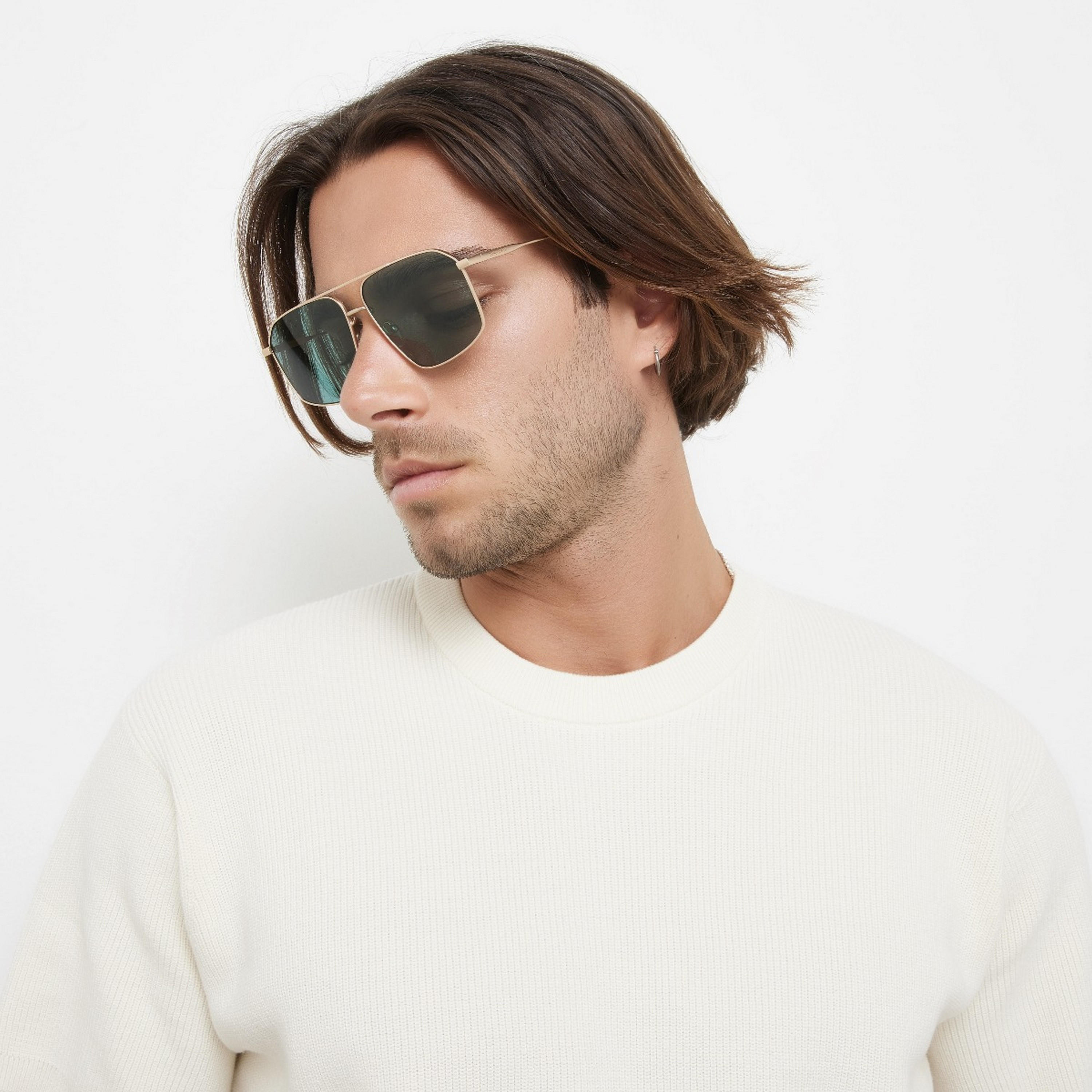 30Sundays Men Green Lens 60 mm Geometric Sunglasses | 30S-000284-2906-men-sunglasses-image-6